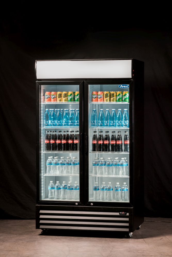 Atosa Double Glass Door Mounted Refrigerator P1000WB-A