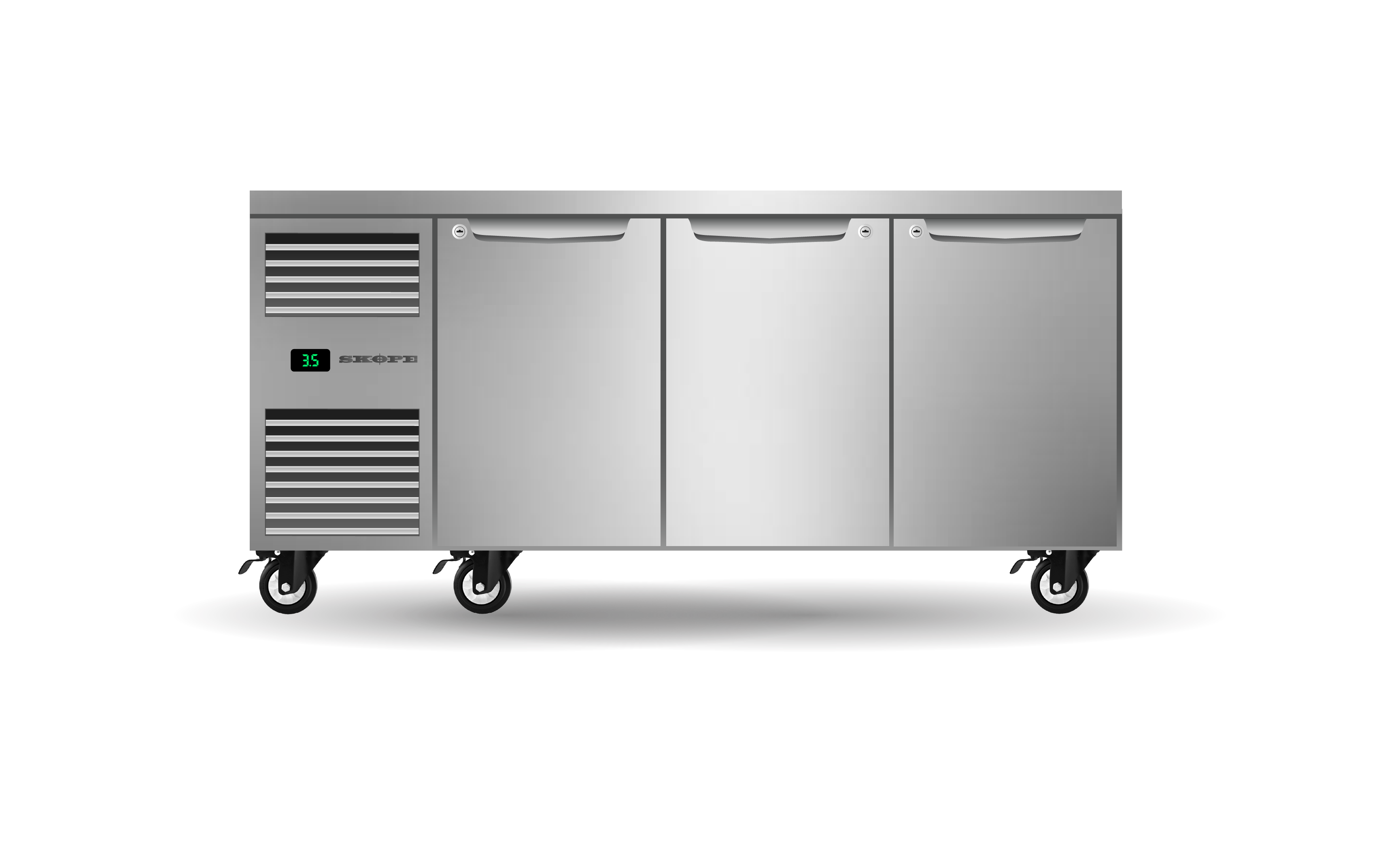 Skope Skope ProSpec Three Solid Door Underbench GN 1/1 Fridge 447L - PG11.UBR.3.SD