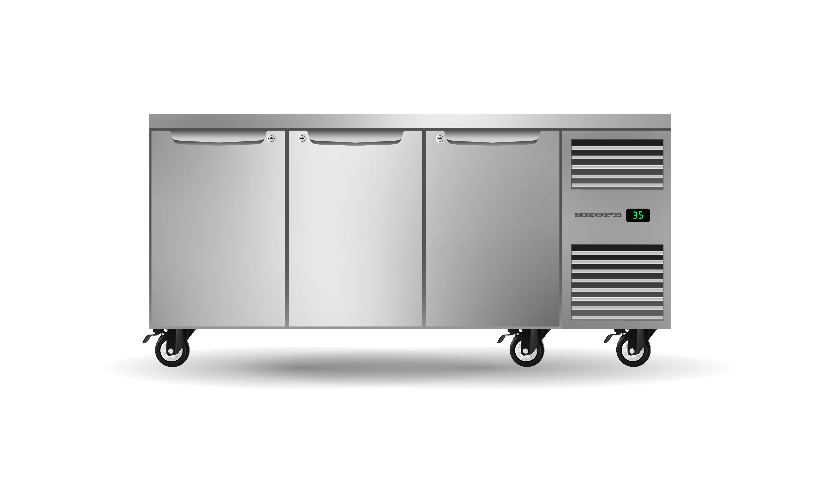 Skope ProSpec Three Solid Door Underbench GN 1/1 Right Hand Fridge 447L - PG11.UBR.3.SD.RH