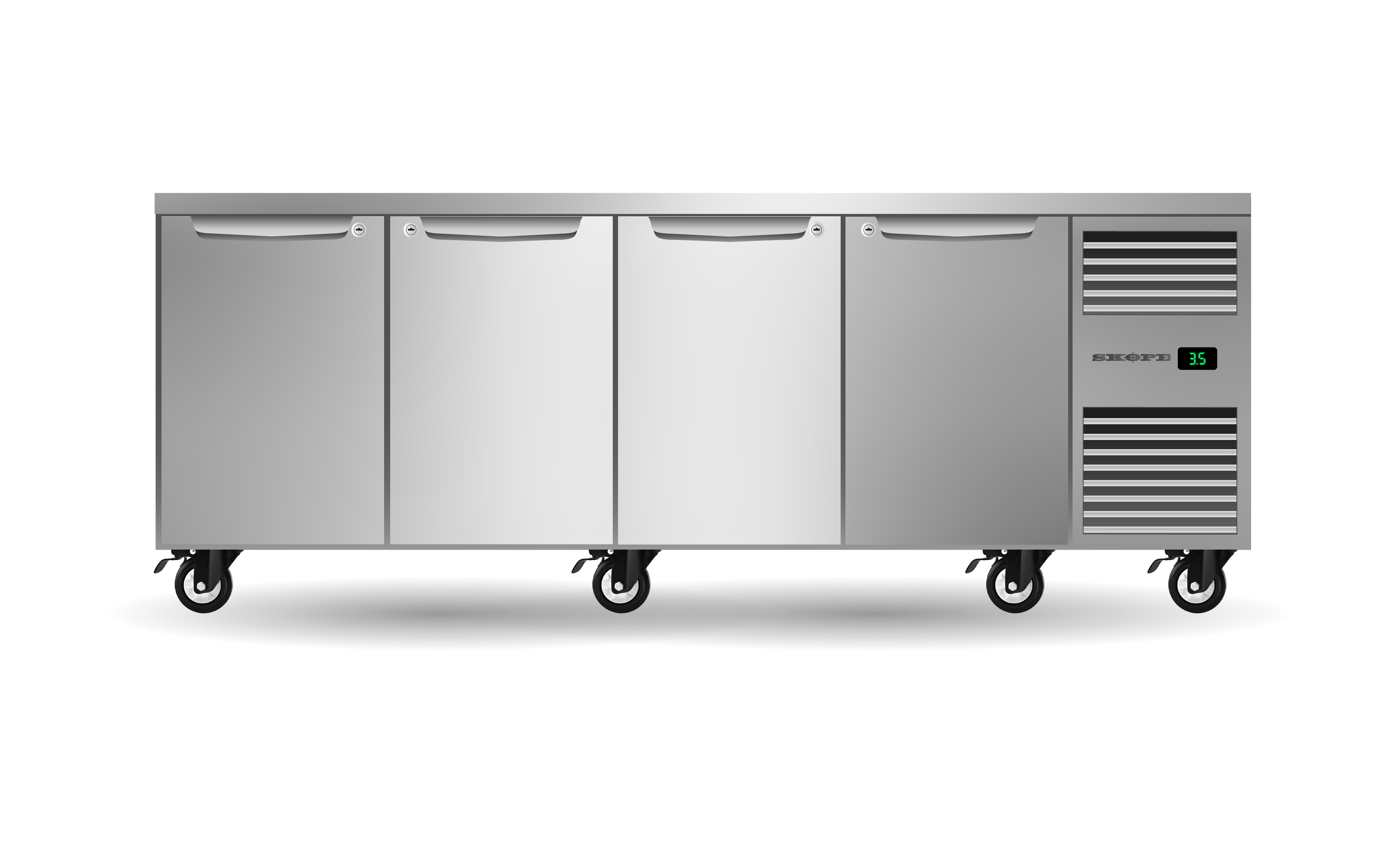 Skope ProSpec Four Solid Door Underbench GN 1/1 Right Hand Fridge 609L - PG11.UBR.4.SD.RH