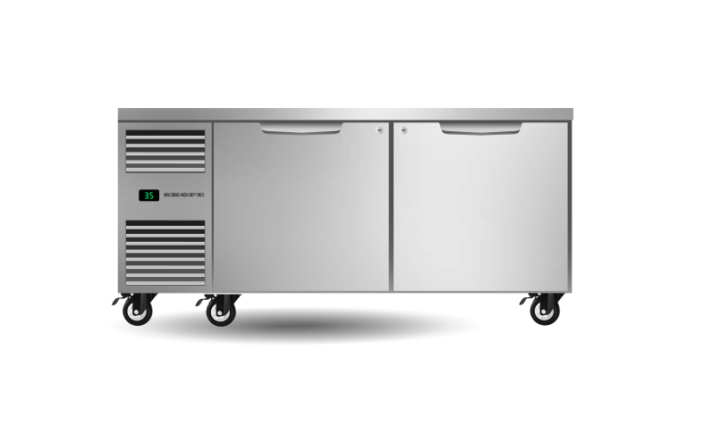 Skope Two Solid Door Underbench GN2/1 Fridge 498L - PG21.UBR.2.SD