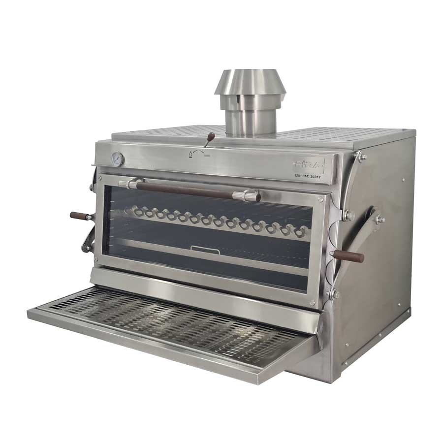 Pira 120 Silver ED Charcoal Oven - 120.107