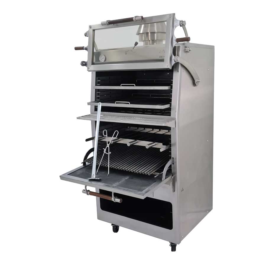 Pira 90 D Silver Charcoal Oven - 170.105