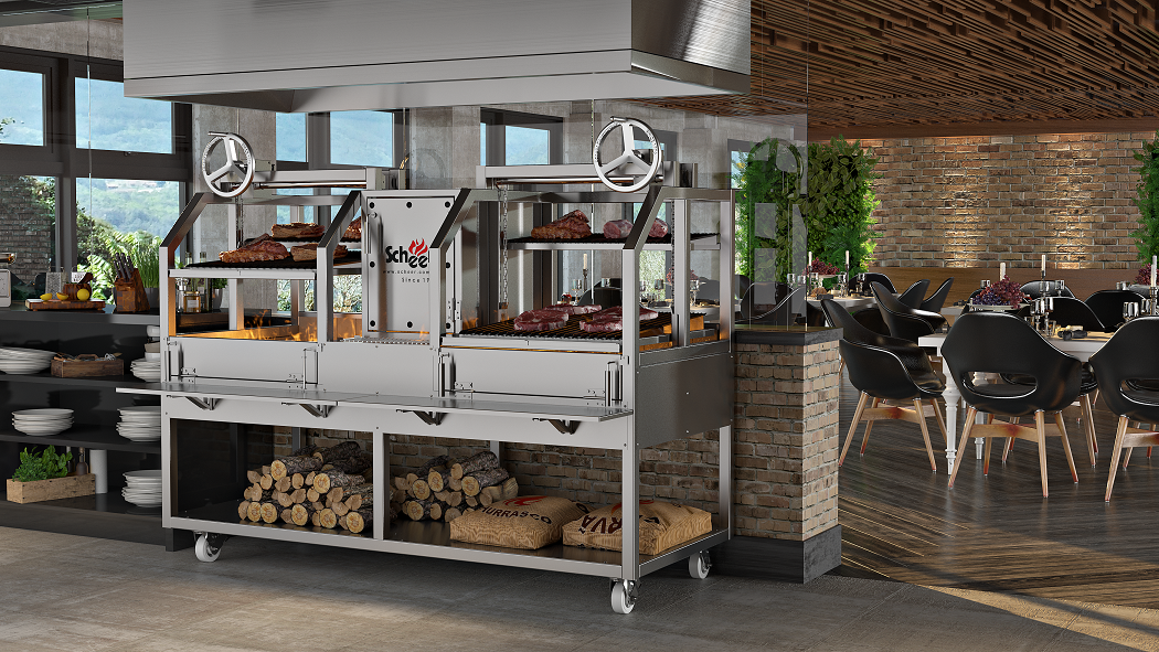 Scheer Parrilla 675 Charcoal & Wood Grill - 1000mm - P675-1000