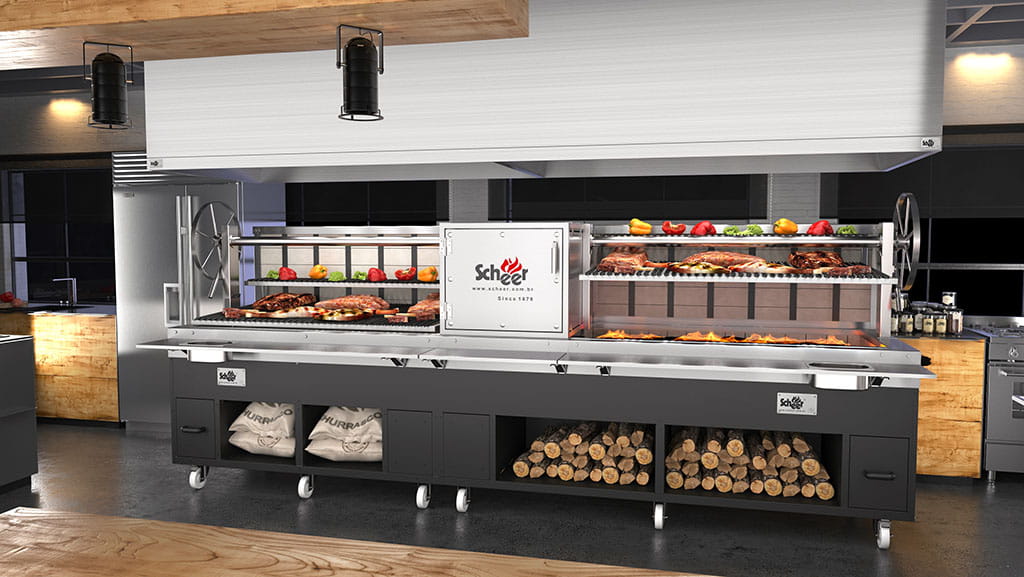 Scheer Parrilla 695 Charcoal & Wood Parrilla Grill - 1200mm Width - P695
