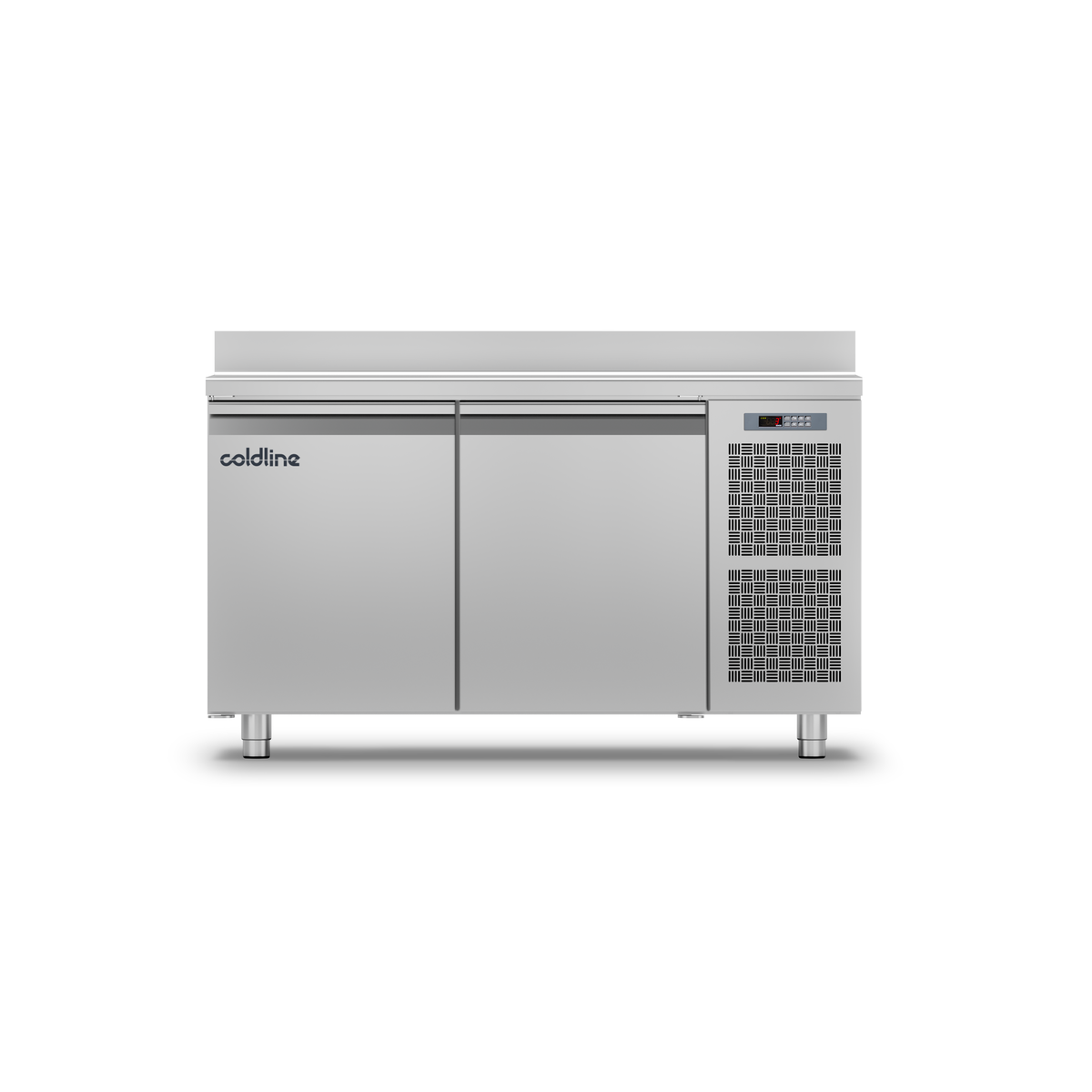 Coldline 2 Door Pastry Freezer Counter with Stainless Steel Worktop & Splashback - TA13/1BJ