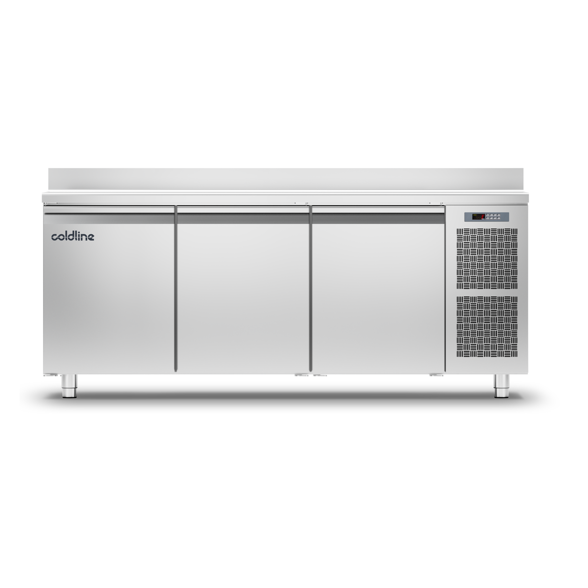 Coldline 3 Door Pastry Freezer Counter with Stainless Steel Worktop - TP17/1BJ