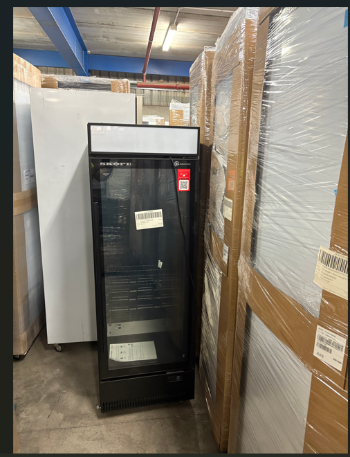 CLEARANCE - BME300N-AC 1 Glass Door Display Fridge, Lit Sign - BME300N-AC-QA250710848