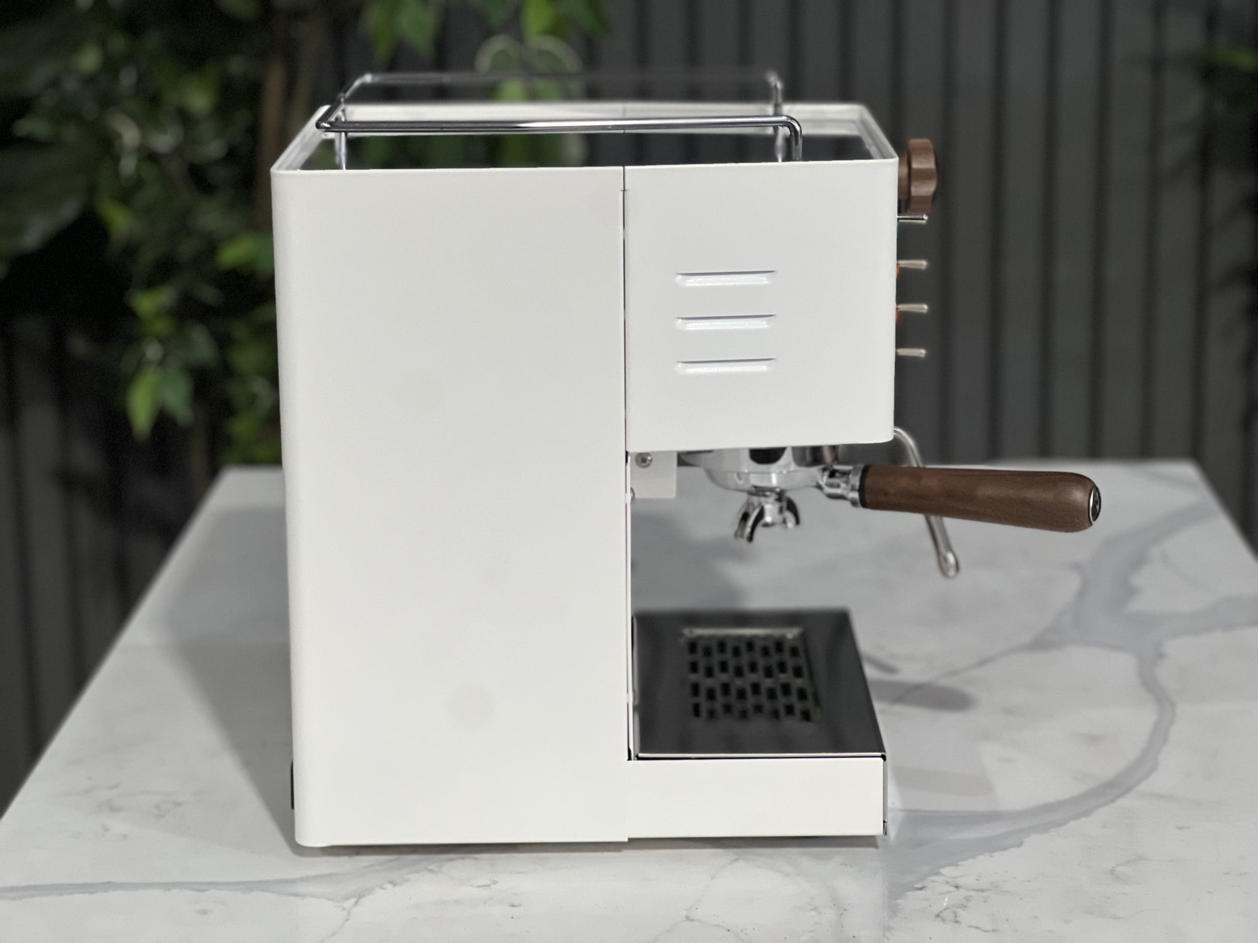 Quick Mill Pippa Tank White - 1 Group Commercial Espresso Machine - Timber