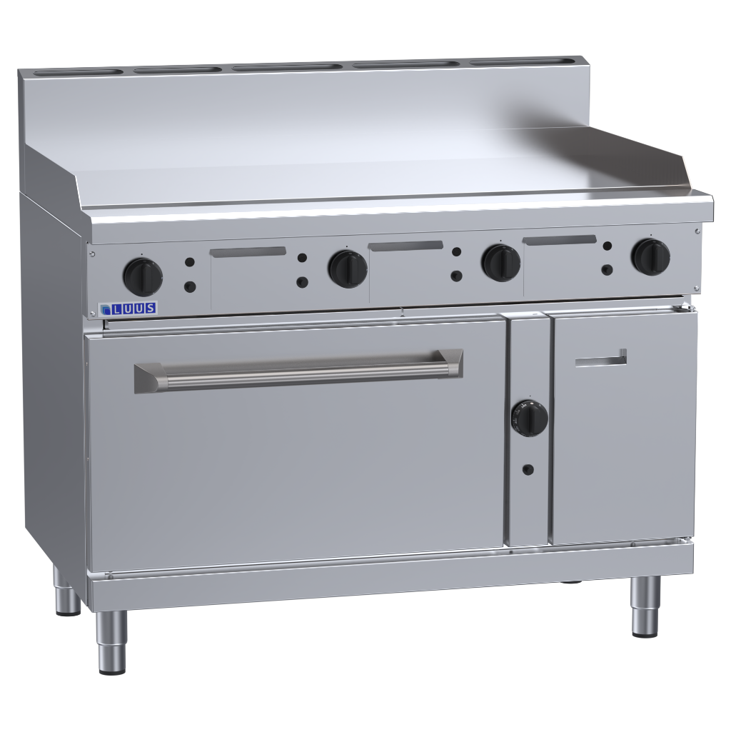 Luus 1200mm Commercial Gas Griddle Range & Static Oven RS-12P-NG - Natural Gas