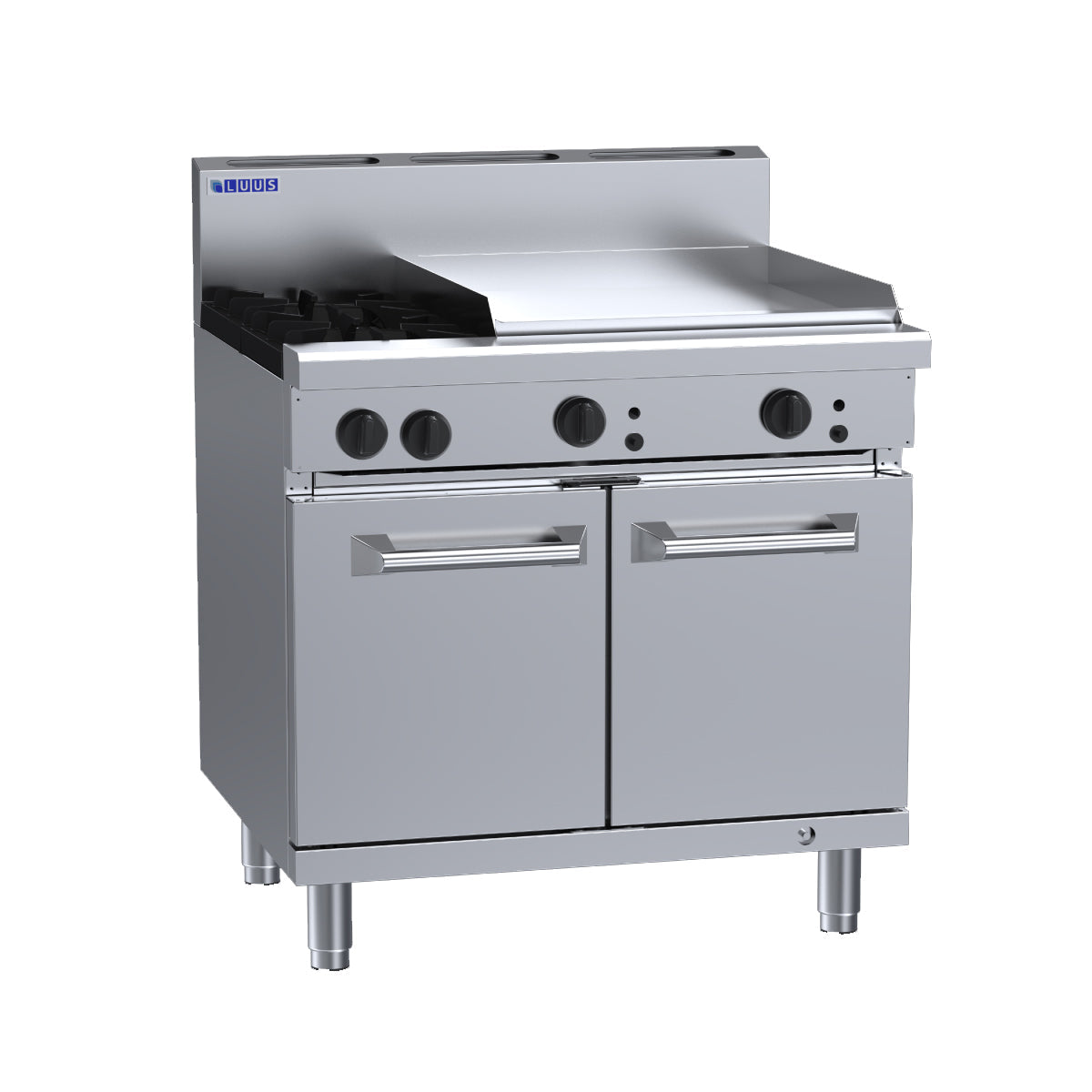 Luus 2 Burner 600mm Griddle with Oven RS-2B6P-NG - Natural Gas