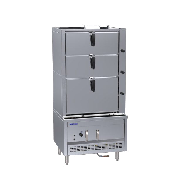 Luus 900mm 3 Deck Steam Cabinet SCM-90