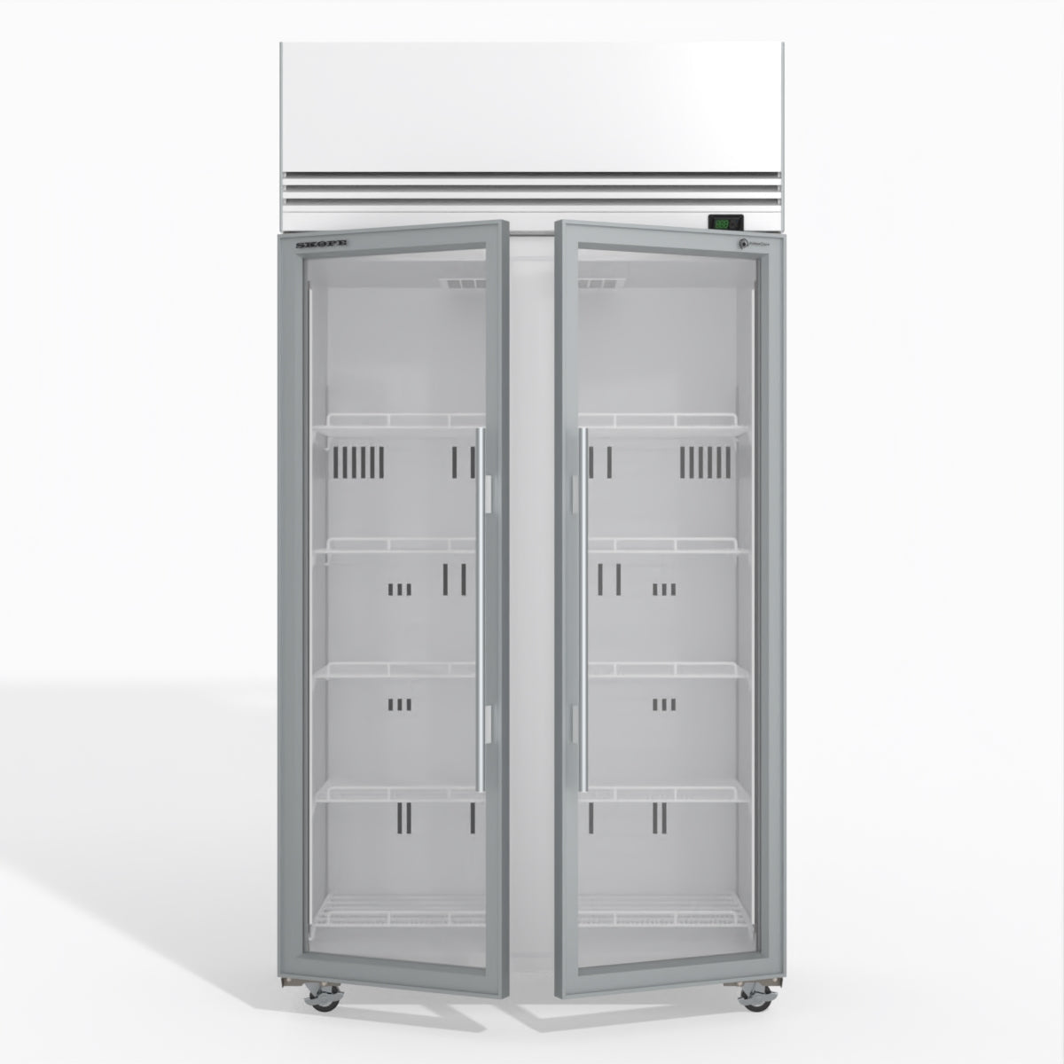 Skope TMF1000N-A 2 1 Glass Door Upright Display or Storage Freezer 896L - White - TMF1000N-A