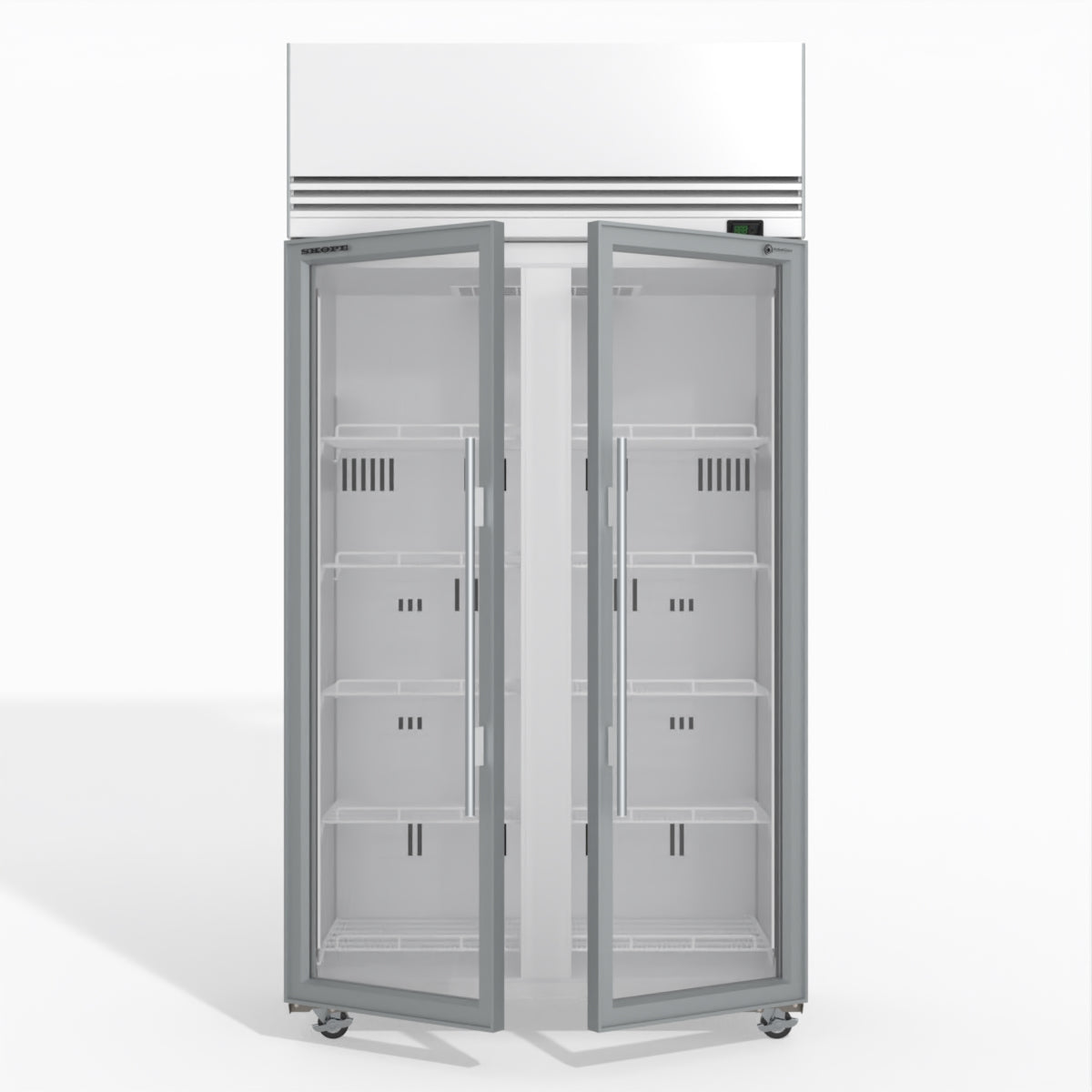 Skope TMF1000N-A 2 1 Glass Door Upright Display or Storage Freezer 896L - White - TMF1000N-A