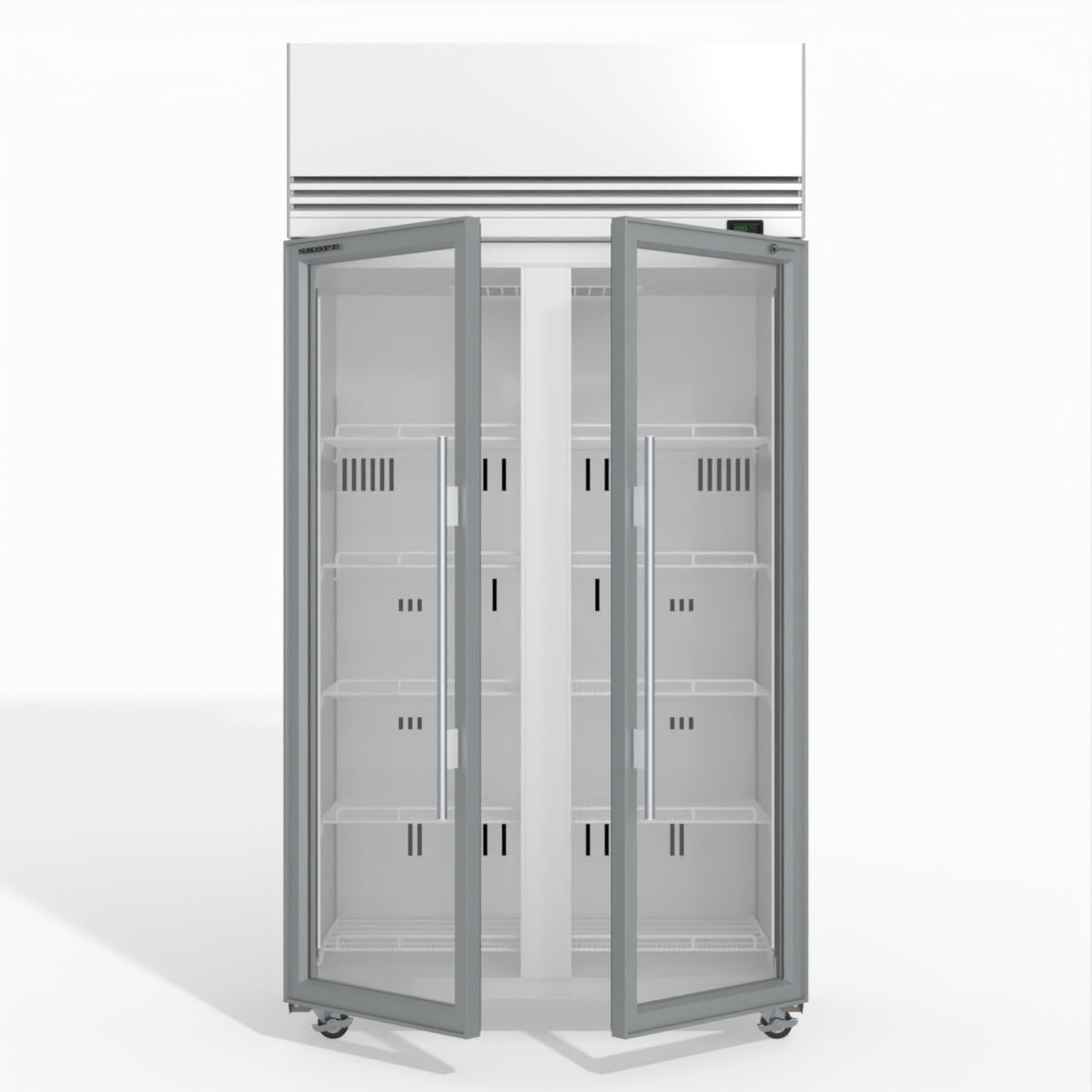 Skope TMF1000N-A 2 1 Glass Door Upright Display or Storage Freezer 896L - White - TMF1000N-A