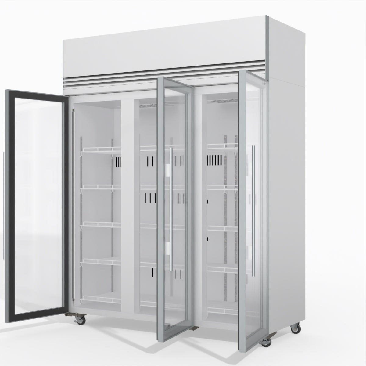 Skope TMF1500N-A 3 Glass Door Display or Storage Freezer Lit Sign 1396L - White - TMF1500N-A