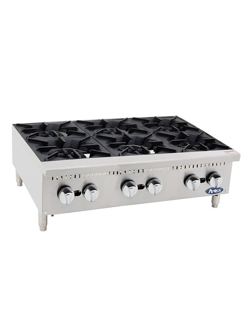 Cookrite 6 Burner Cook Tops NG ATHP-36-6-NG