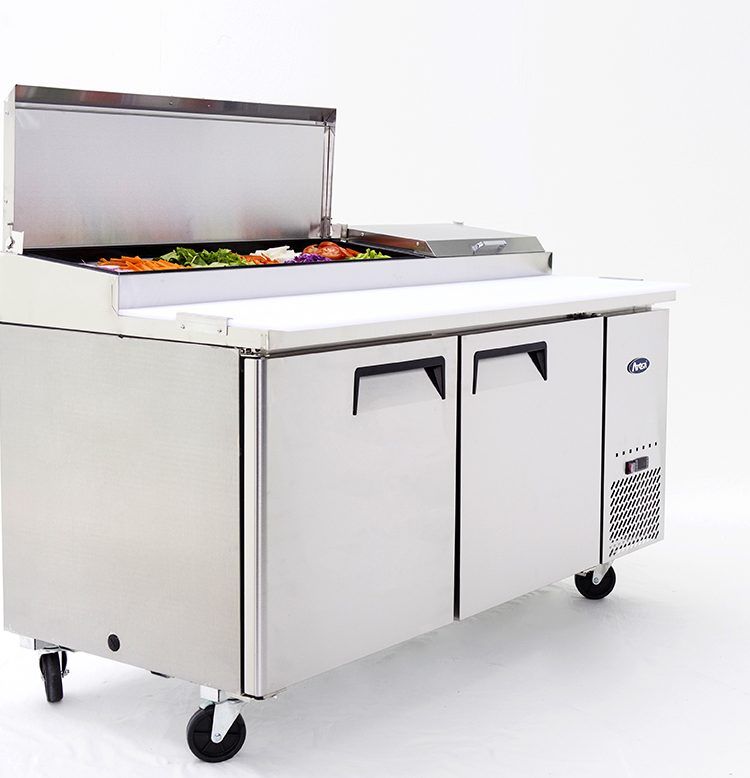 Atosa Double Door Pizza Prep Table Refrigerator MPF8202