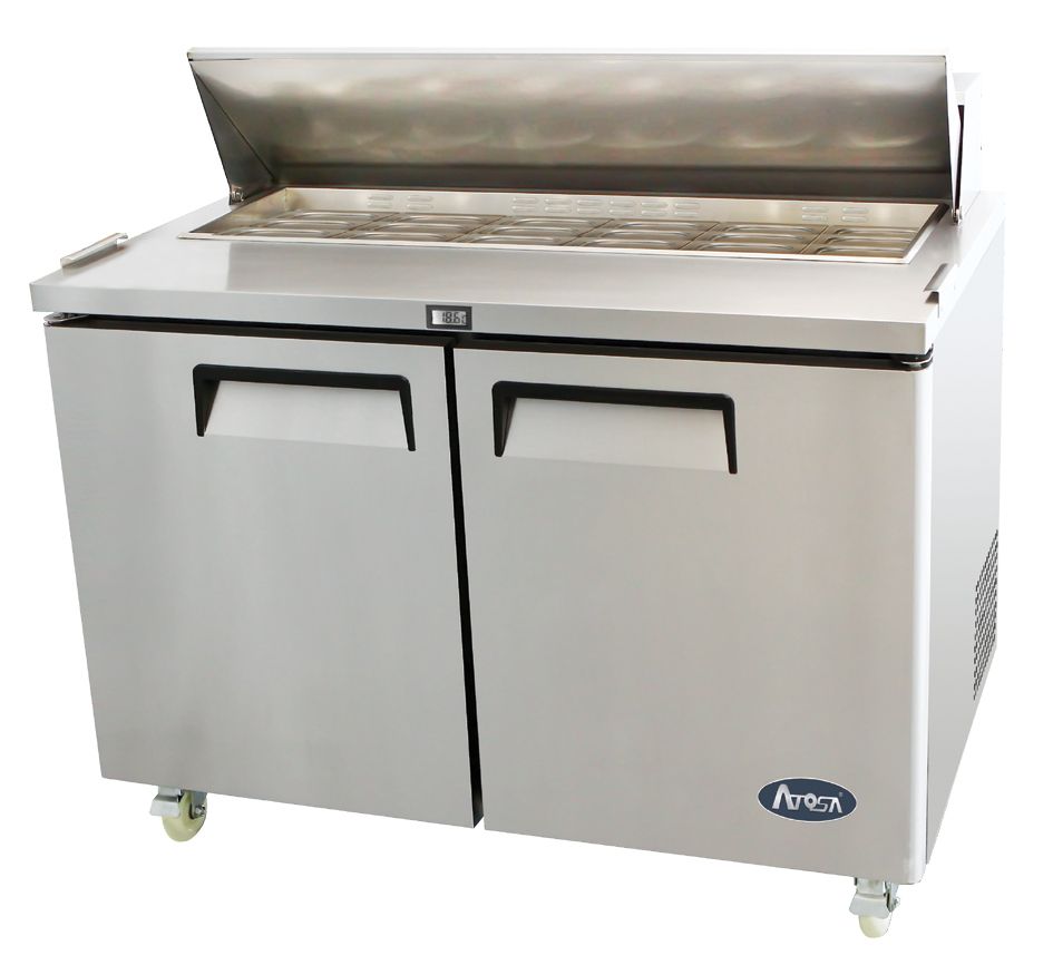 Atosa Double Door Sandwich Prep Table Refrigerator MSF8302