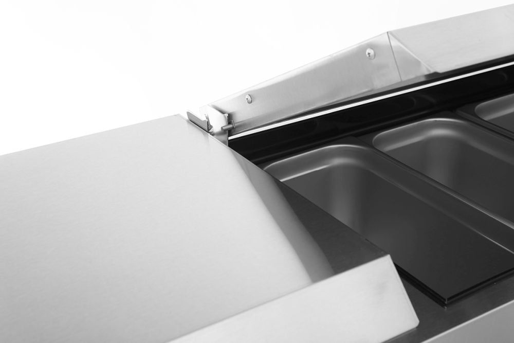 Atosa Three Door Pizza Prep Table Refrigerator MPF8203