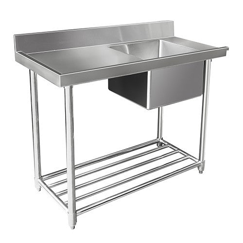 Mixrite Stainless Steel Dishwasher Single Inlet Left Sink - 700mmD WSS17120L