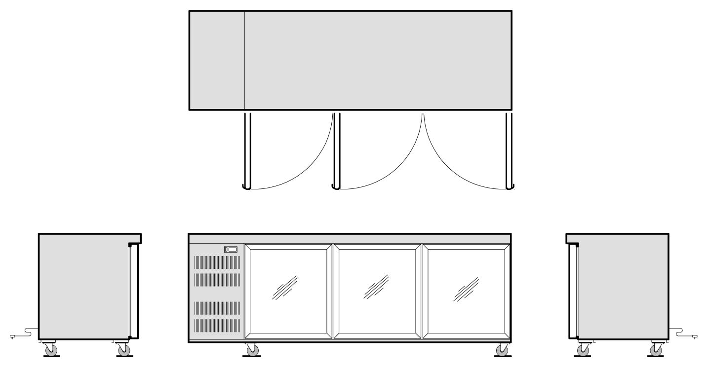 CLEARANCE - Skope ReFlex 2 Solid Door Upright Fridge - RF7.UPR.2.SD-3005885060601073
