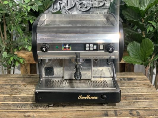 San Marino Lisa Junior 1 Group Volumetric Black Espresso Coffee Machine - 7527