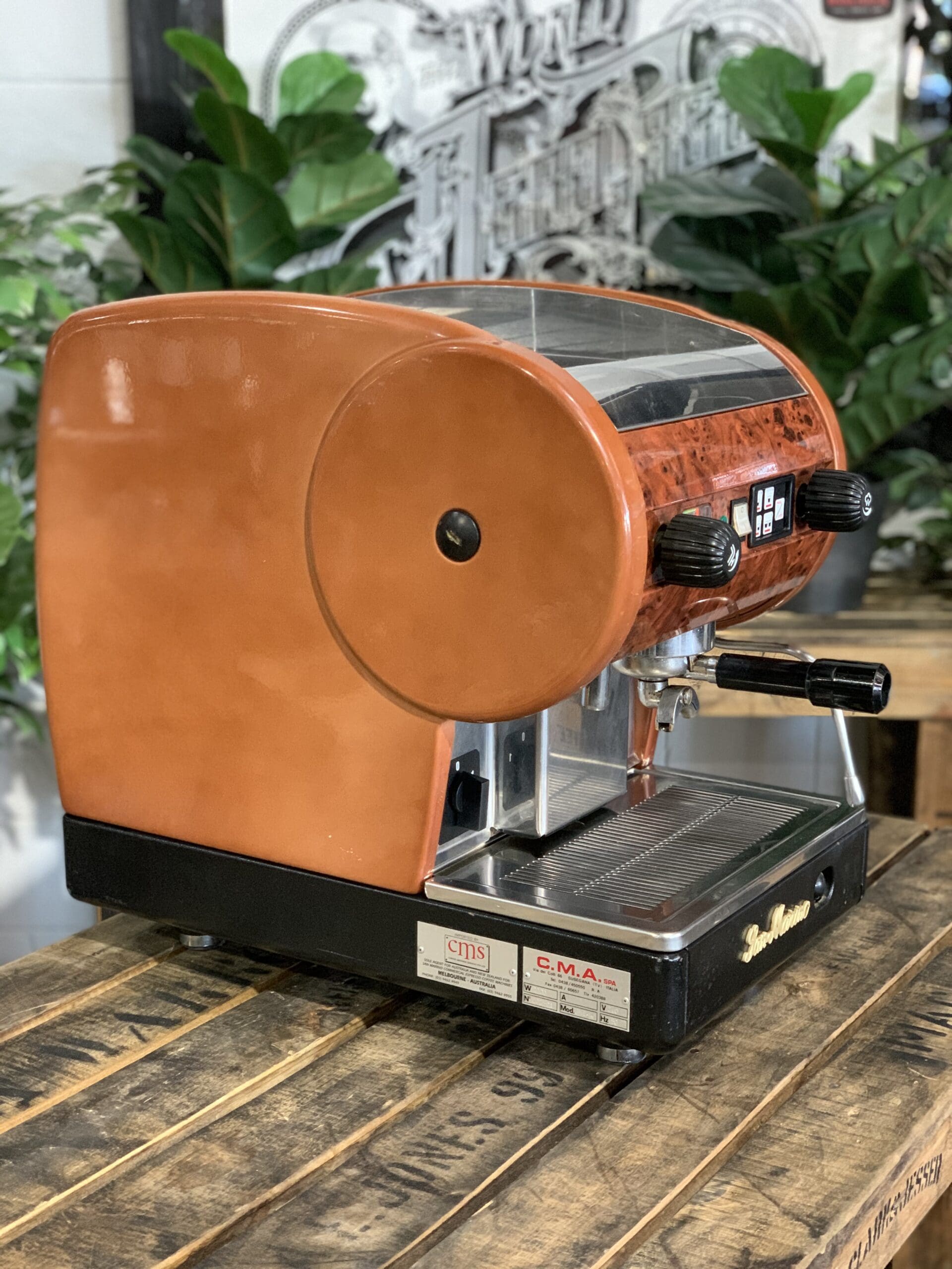 San Marino Lisa Junior 1 Group Brier Wood Espresso Coffee Machine - 1125