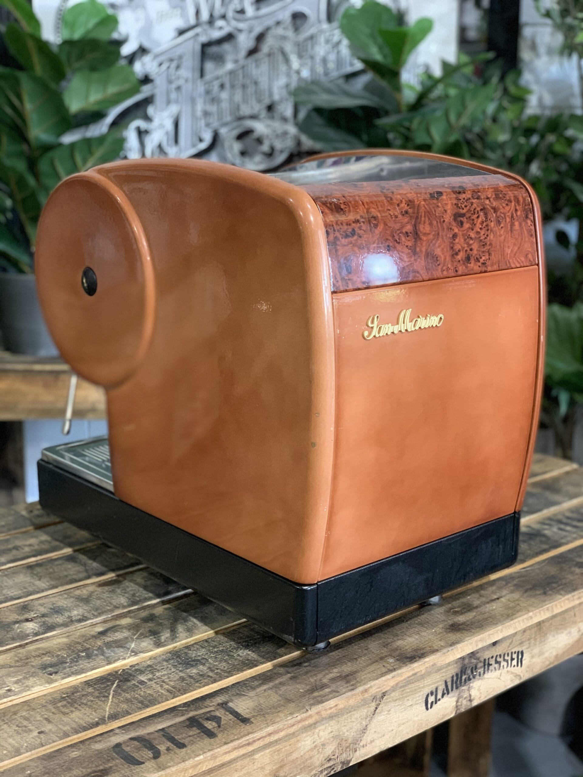 San Marino Lisa Junior 1 Group Brier Wood Espresso Coffee Machine - 1125