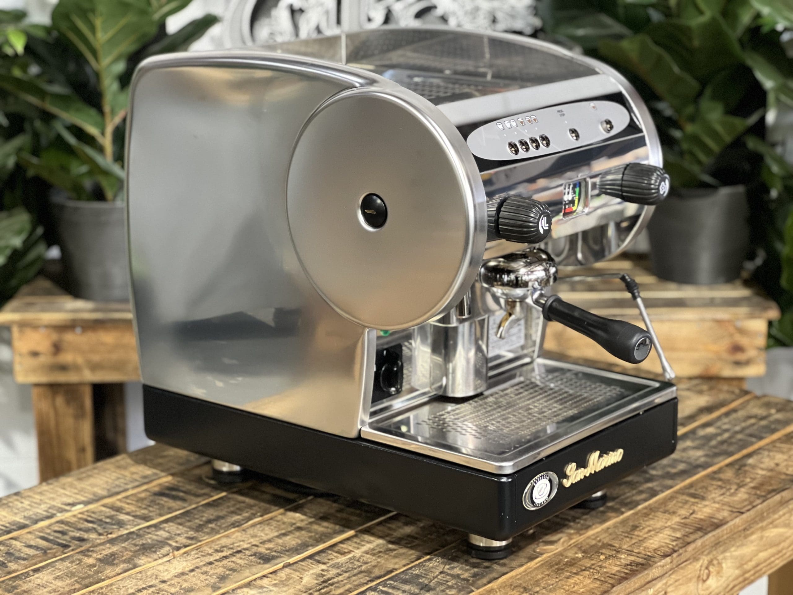 San Marino Lisa R Junior 1 Group Black & Stainless Espresso Coffee Machine - 36308