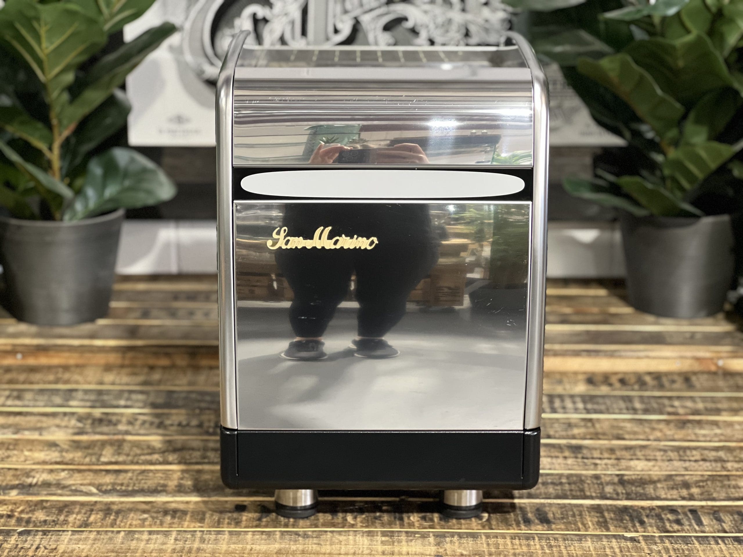 San Marino Lisa R Junior 1 Group Black & Stainless Espresso Coffee Machine - 36308