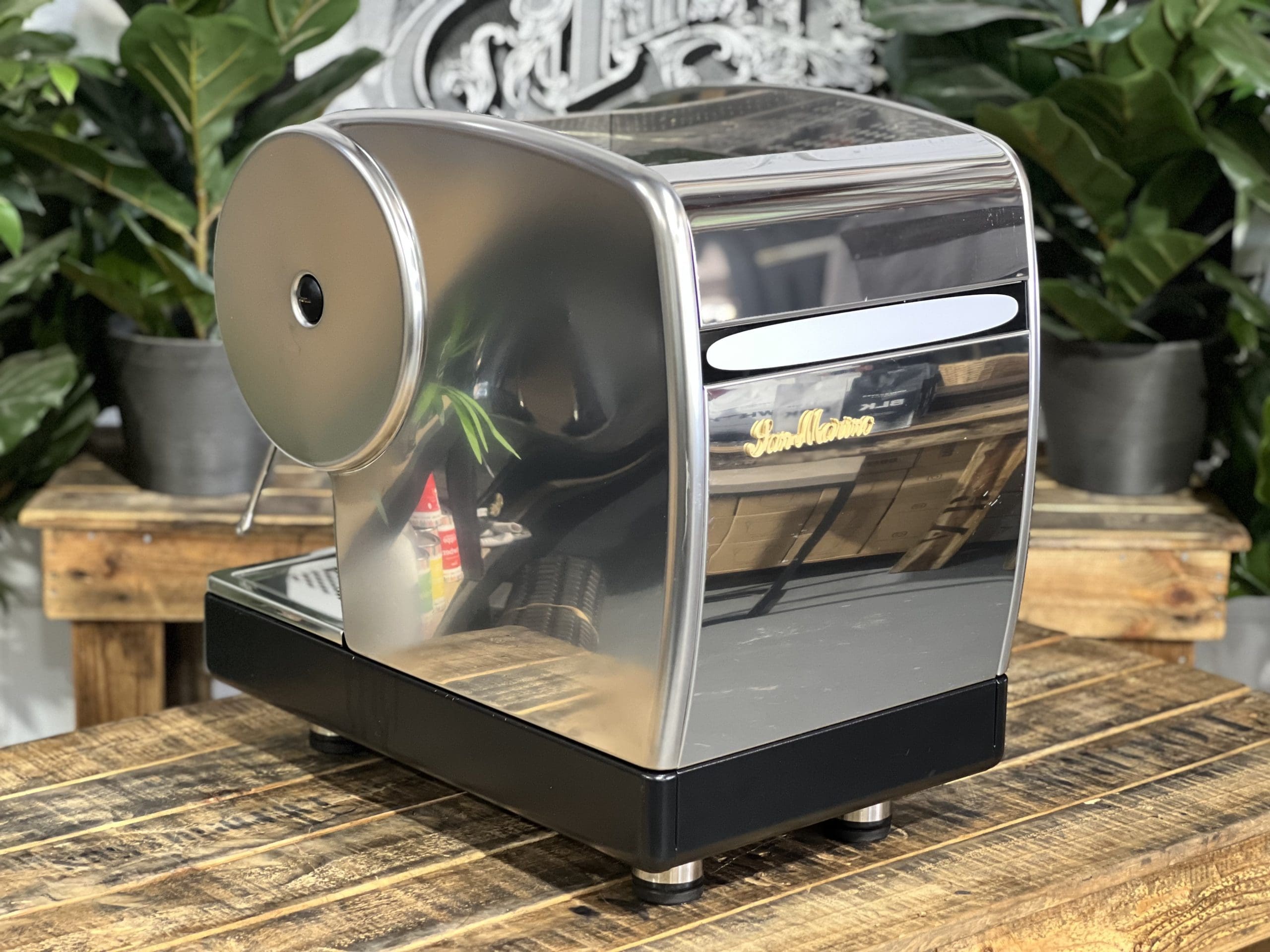 San Marino Lisa R Junior 1 Group Black & Stainless Espresso Coffee Machine - 36308