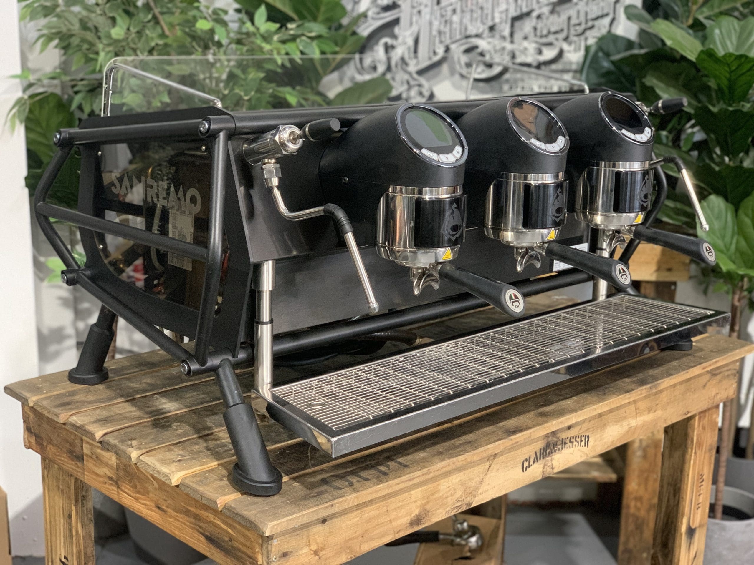 San Remo Cafe Racer Naked - 3 Group Commercial Espresso Machine - Black