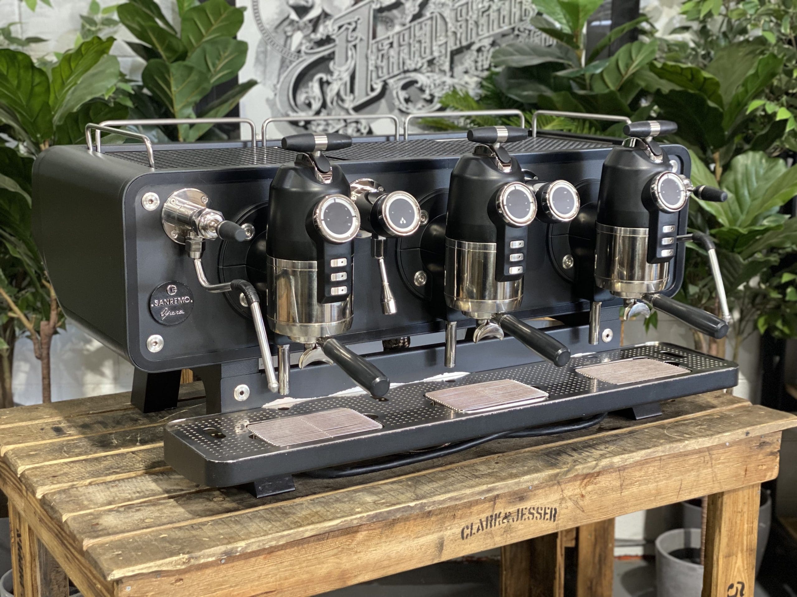 San Remo Opera - 3 Group Commercial Espresso Machine - Black