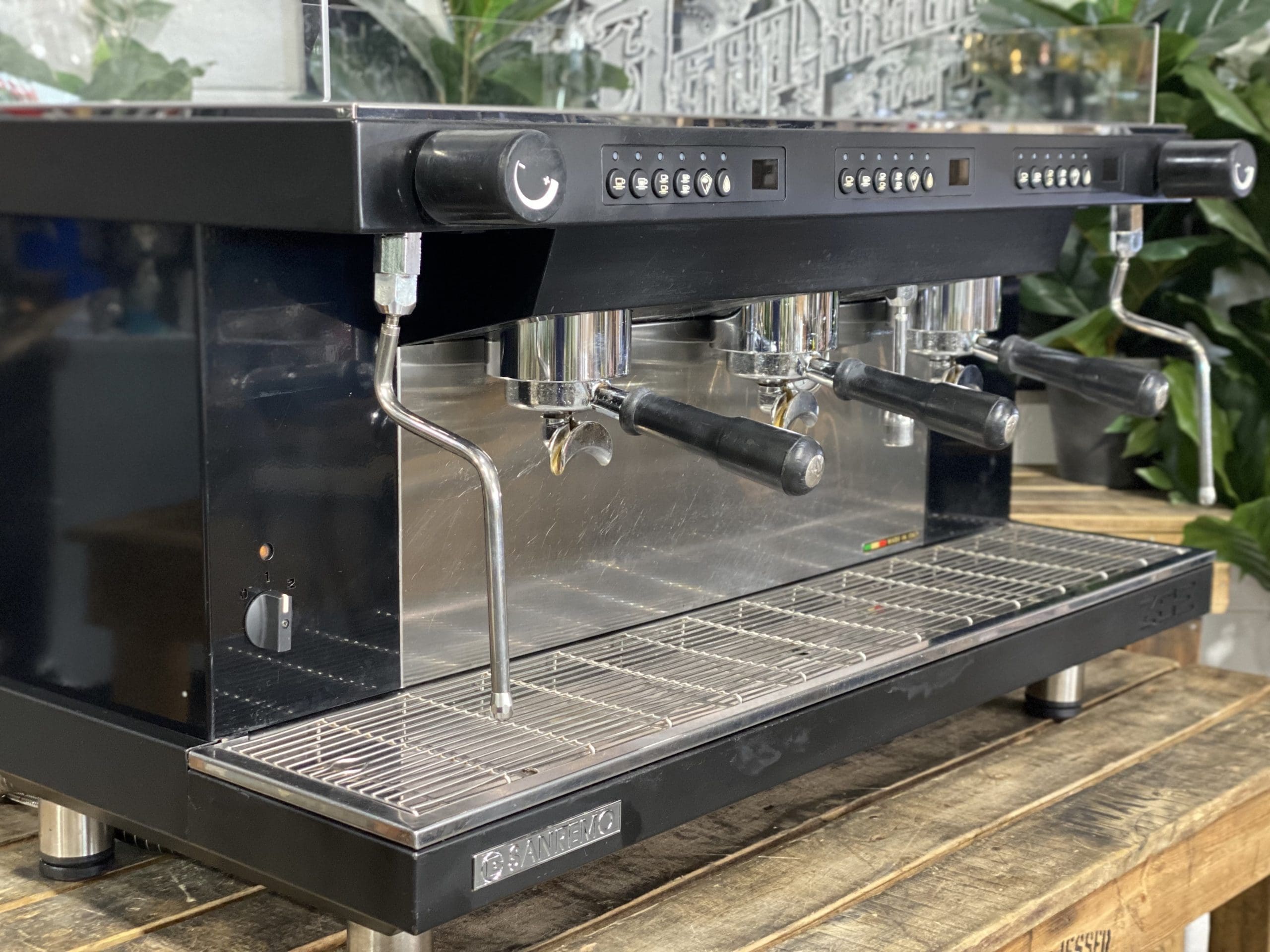 San Remo Zoe Competition High Cup - 3 Group Commercial Espresso Machine - Black