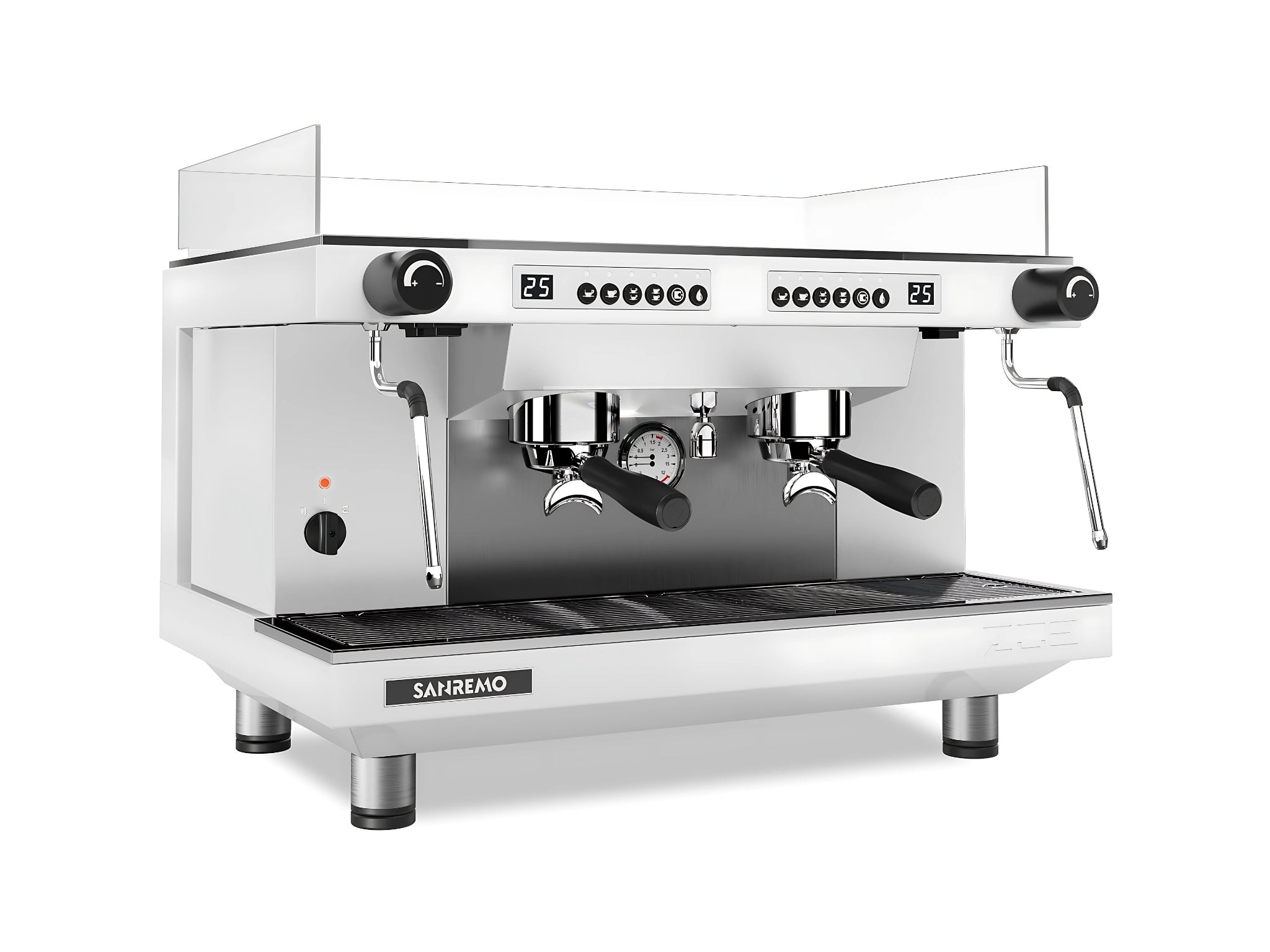 San Remo Zoe Competition Low Cup - 2 Group Commercial Espresso Machine - White