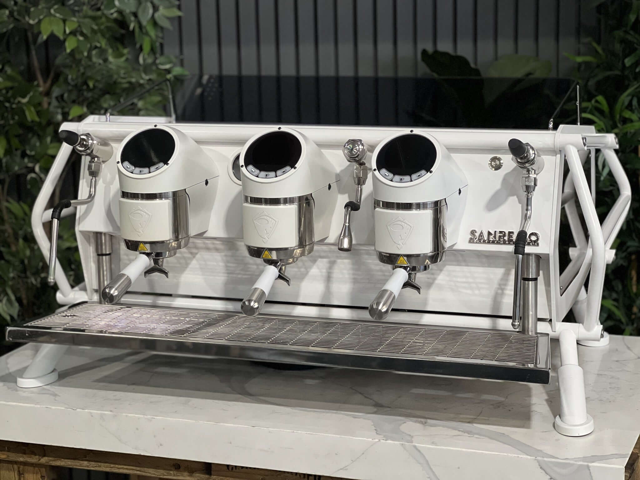 San Remo Cafe Racer Naked - 3 Group Commercial Espresso Machine - White