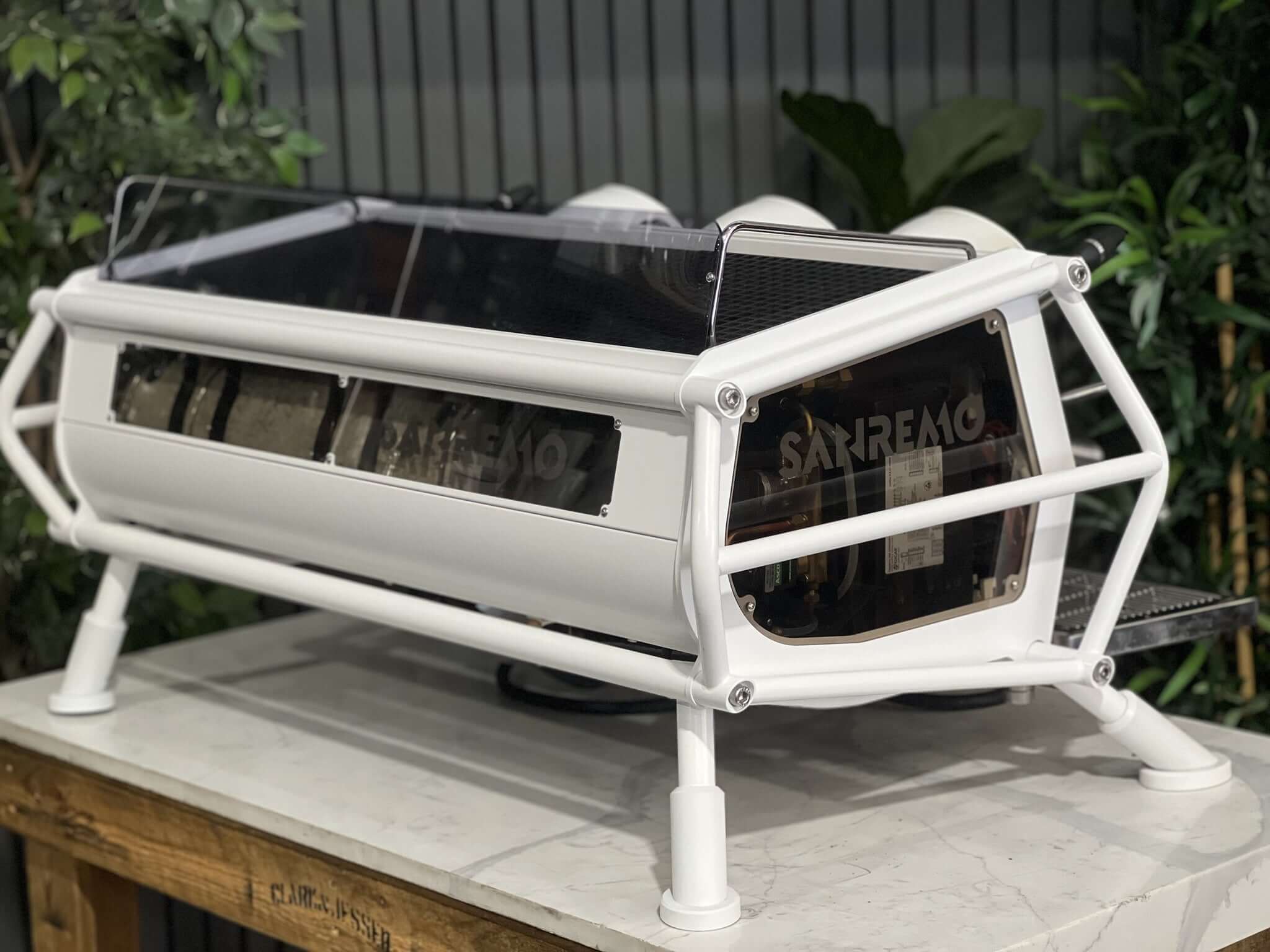 San Remo Cafe Racer Naked - 3 Group Commercial Espresso Machine - White