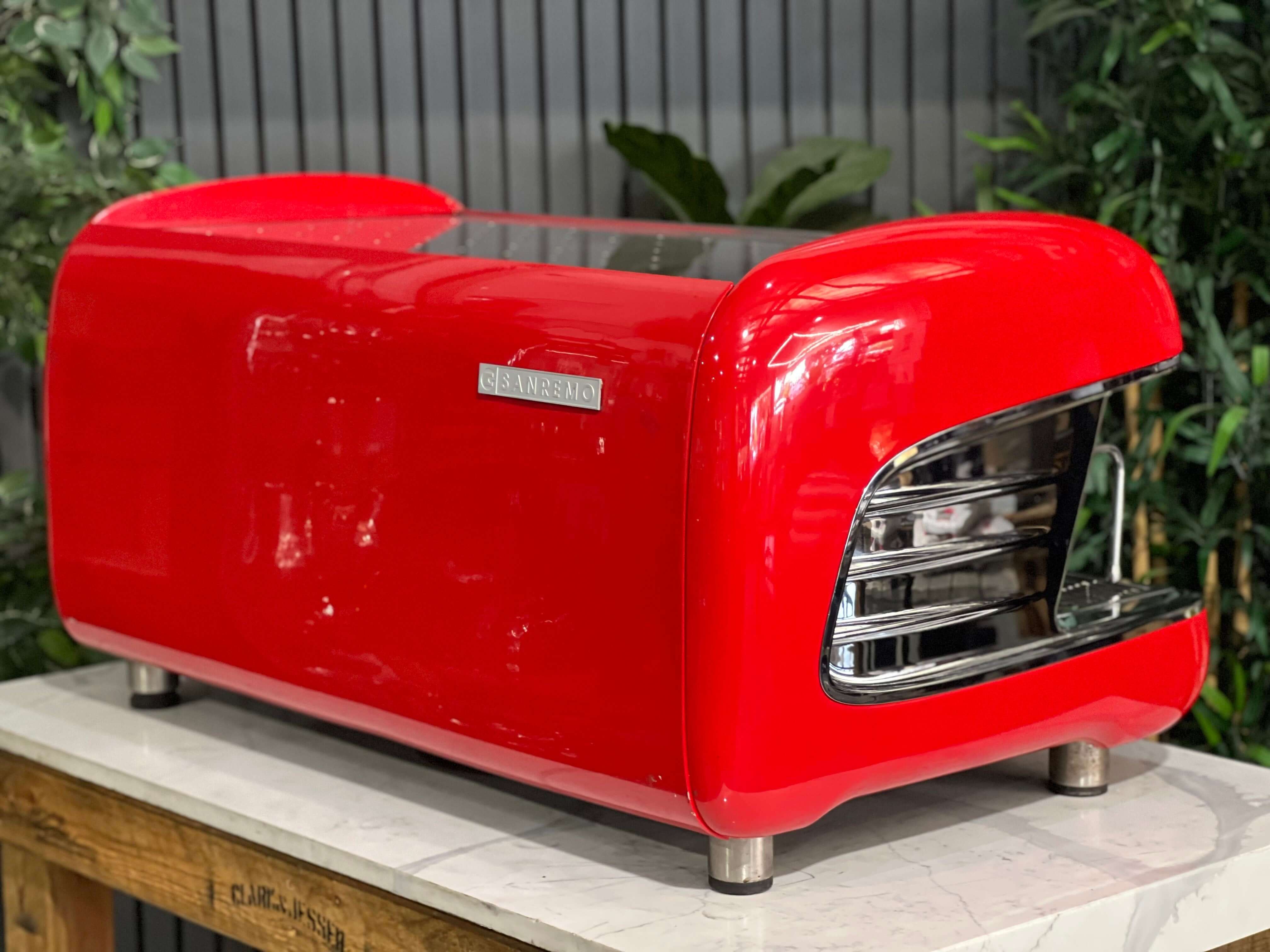 San Remo Verona - 3 Group Commercial Espresso Machine - Red