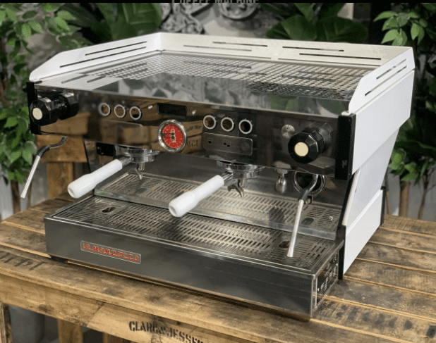 La Marzocco Linea PB White w Handles - 2 Group Commercial Espresso Machine - White