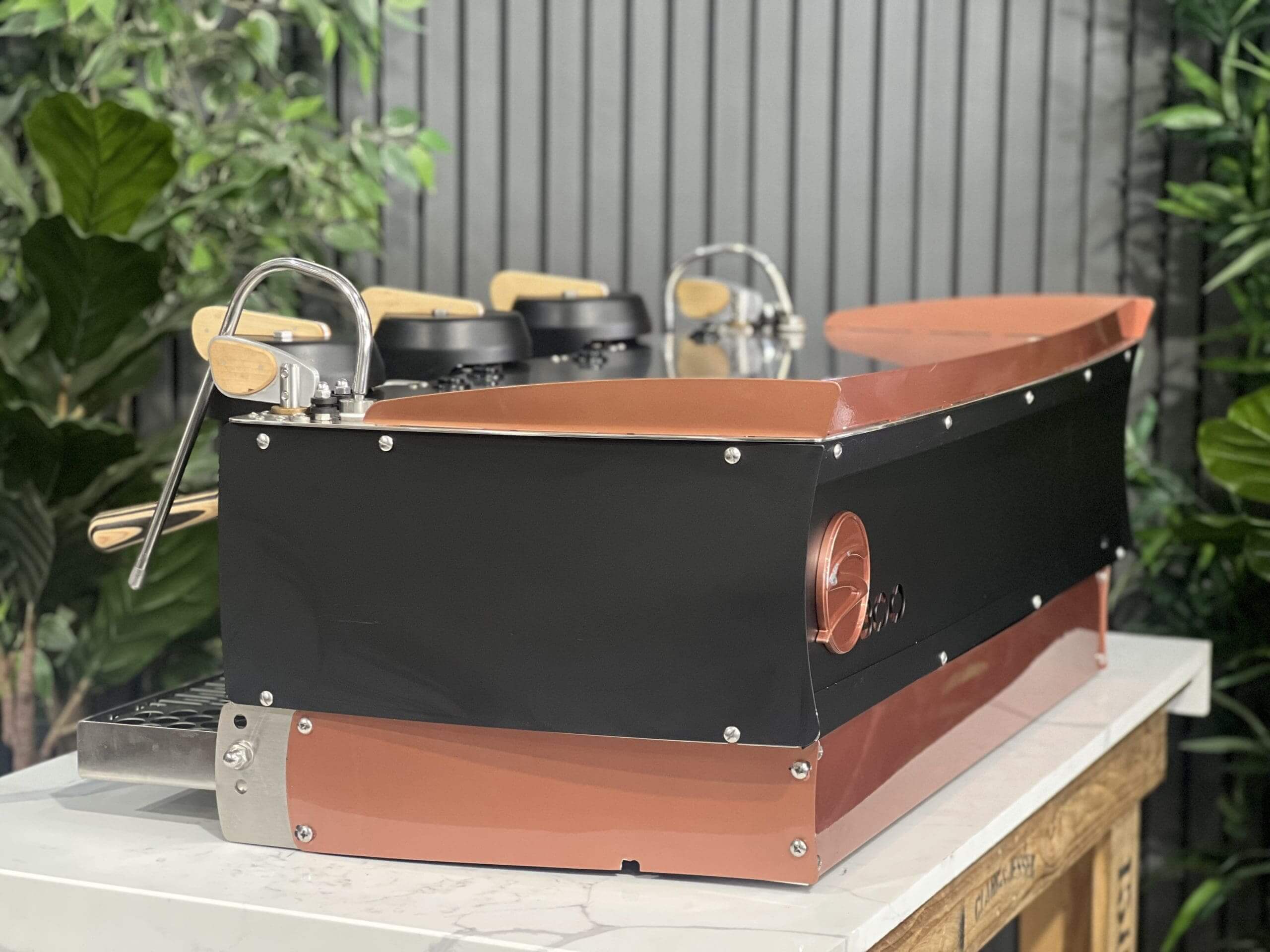 Synesso S300 Timber Accents Black - 3 Group Commercial Espresso Machine - Copper