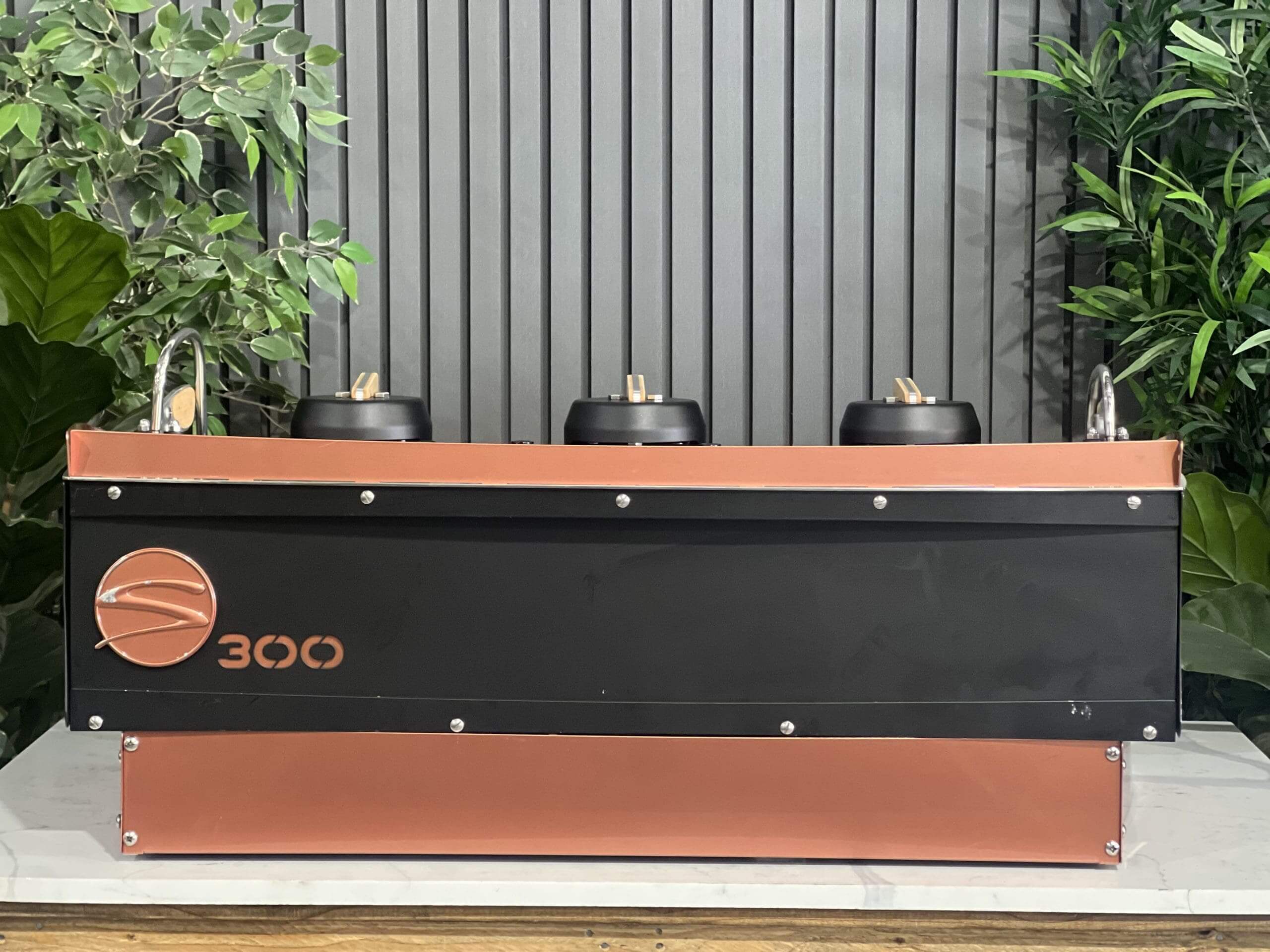 Synesso S300 Timber Accents Black - 3 Group Commercial Espresso Machine - Copper
