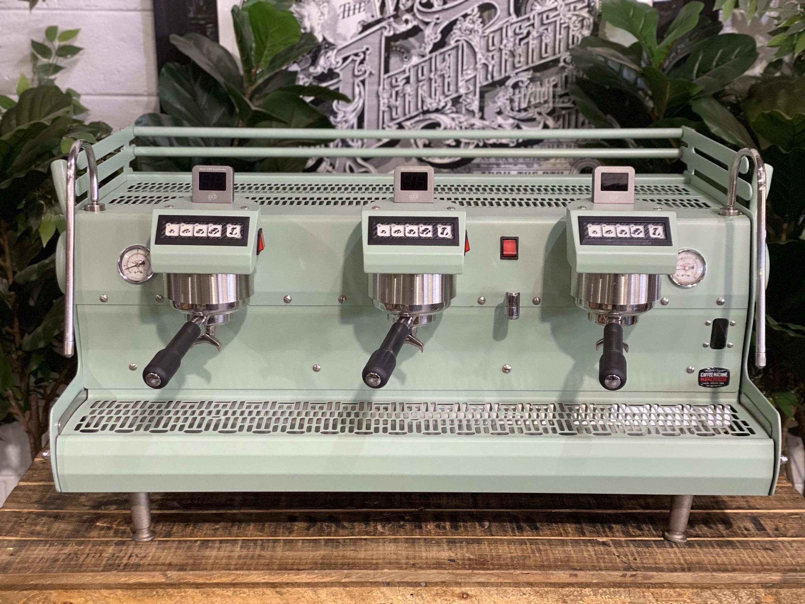 Synesso Sabre 3 Group W Shot Timers Sage Green Espresso Coffee Machine - 34019
