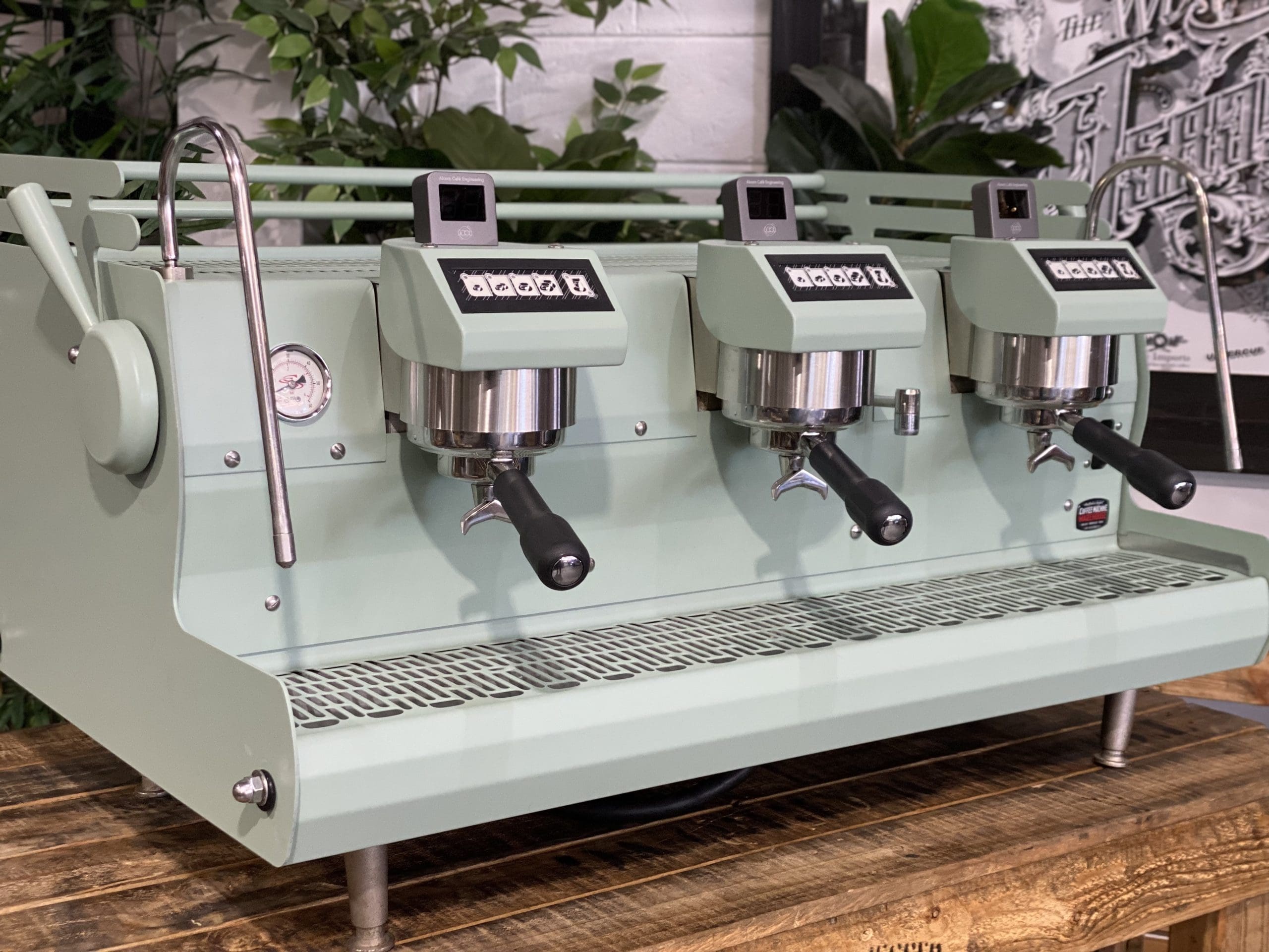 Synesso Sabre 3 Group W Shot Timers Sage Green Espresso Coffee Machine - 34019