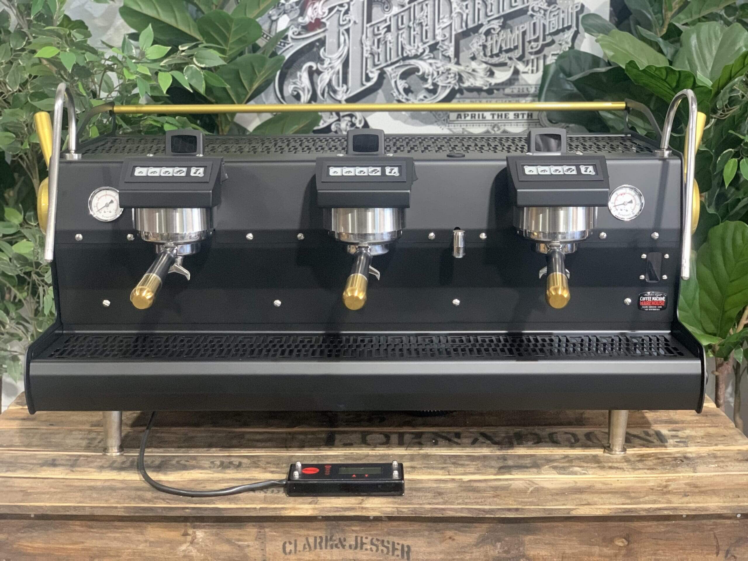 Synesso Sabre Black and - 3 Group Commercial Espresso Machine - Gold