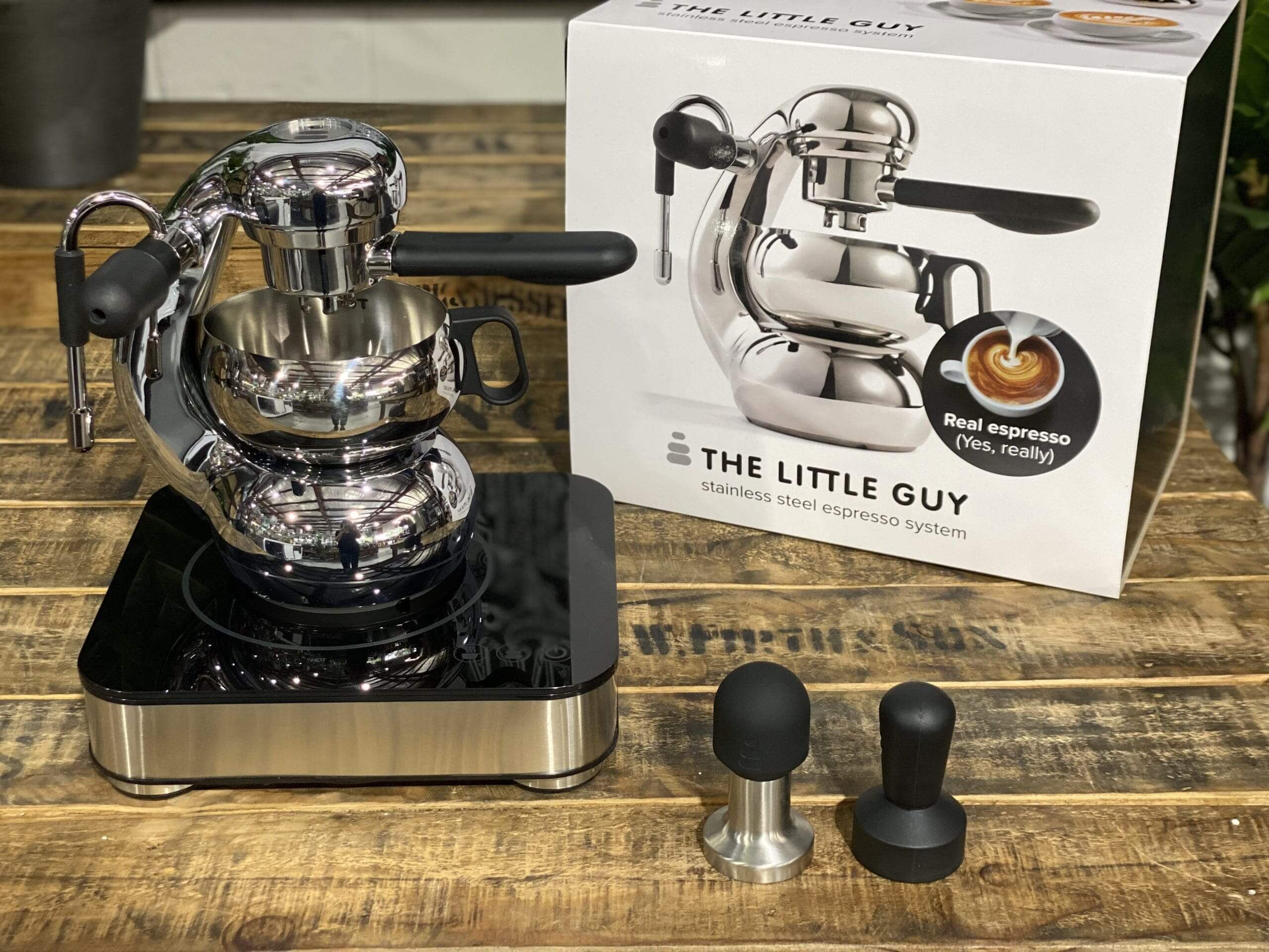 The Little Guy With Induction Base & Tamper - Stainless