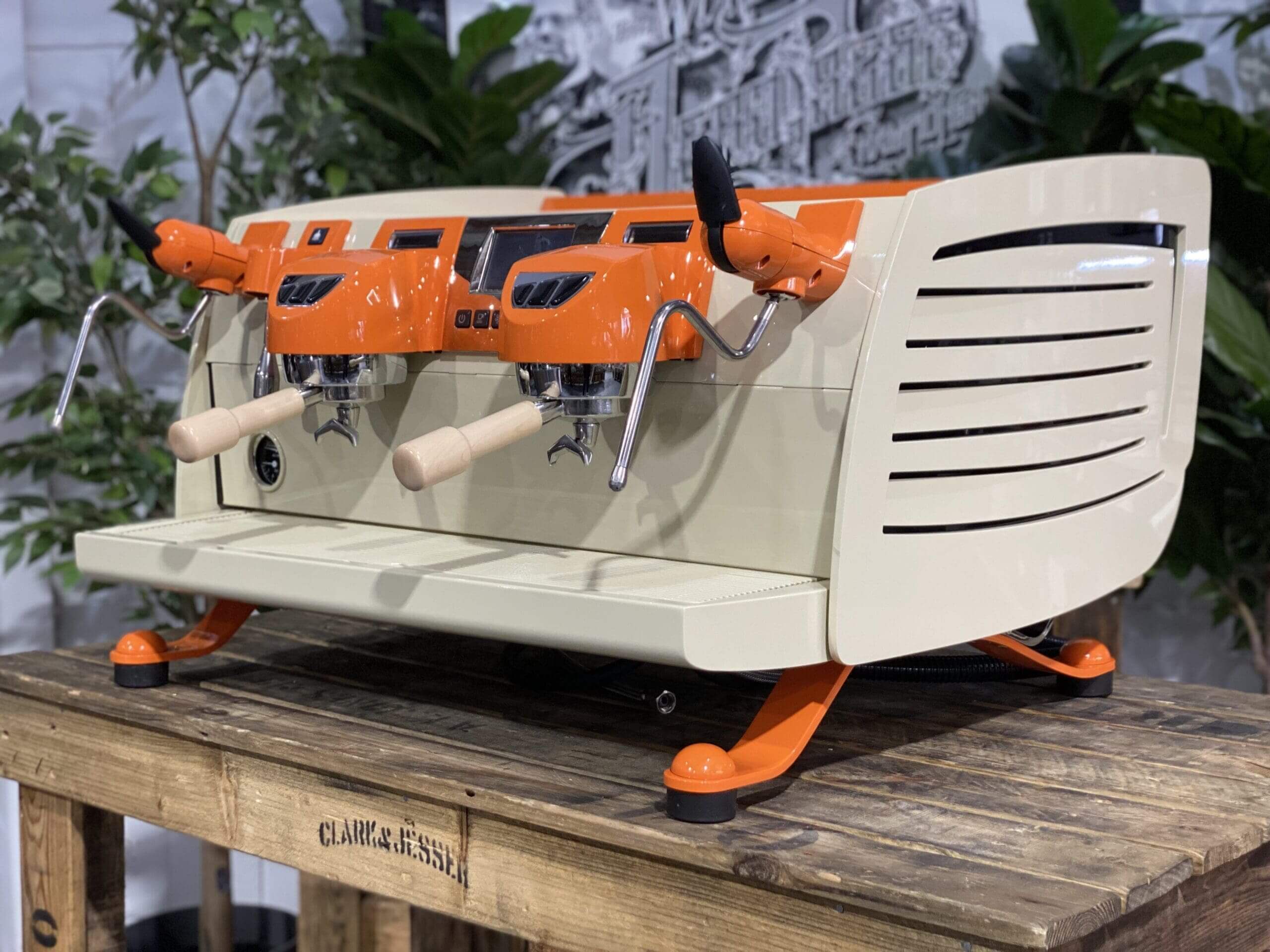 Victoria Arduino Black Eagle Cream - 2 Group Commercial Espresso Machine - Orange
