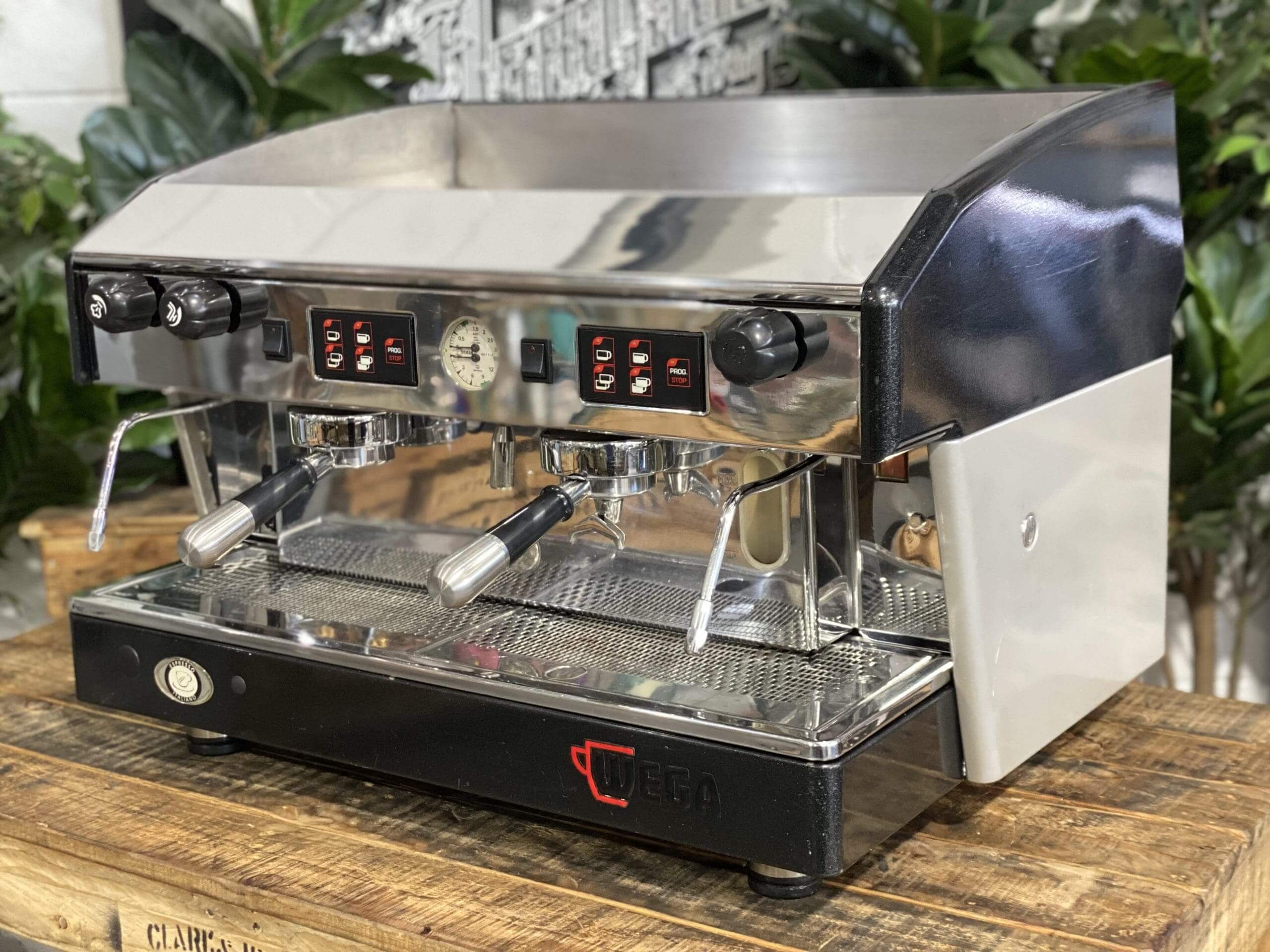 Wega Atlas Black & Silver Black - 2 Group Commercial Espresso Machine - Grey