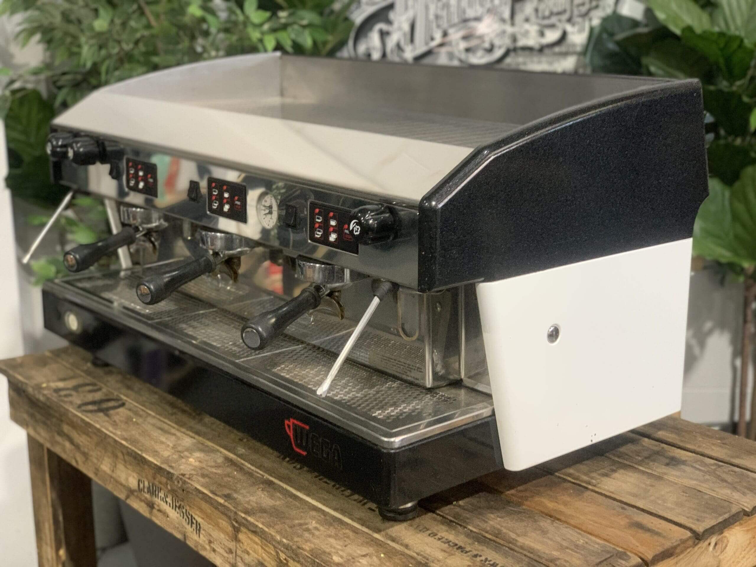 Wega Atlas Black - 3 Group Commercial Espresso Machine - White