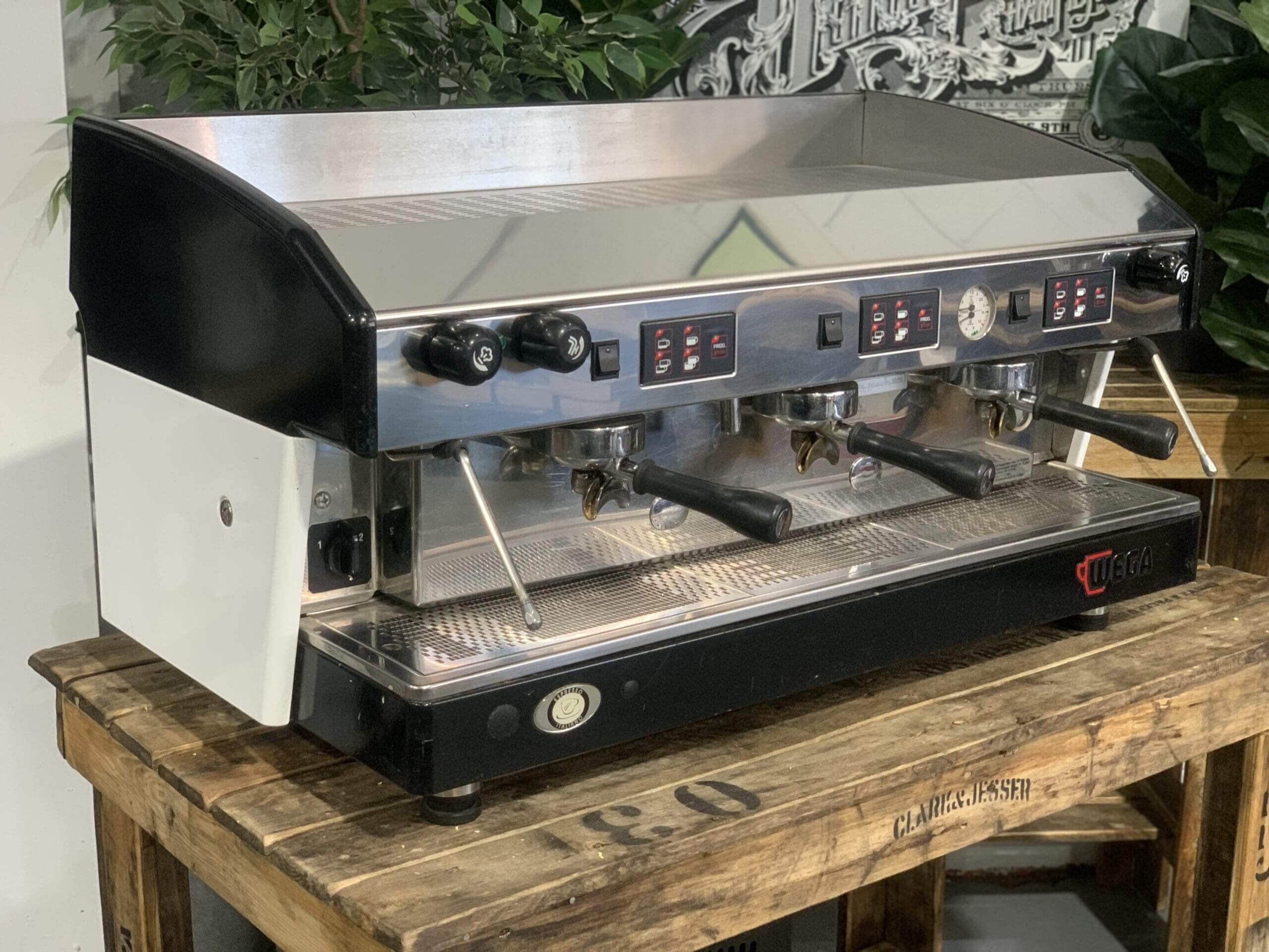 Wega Atlas Black - 3 Group Commercial Espresso Machine - White